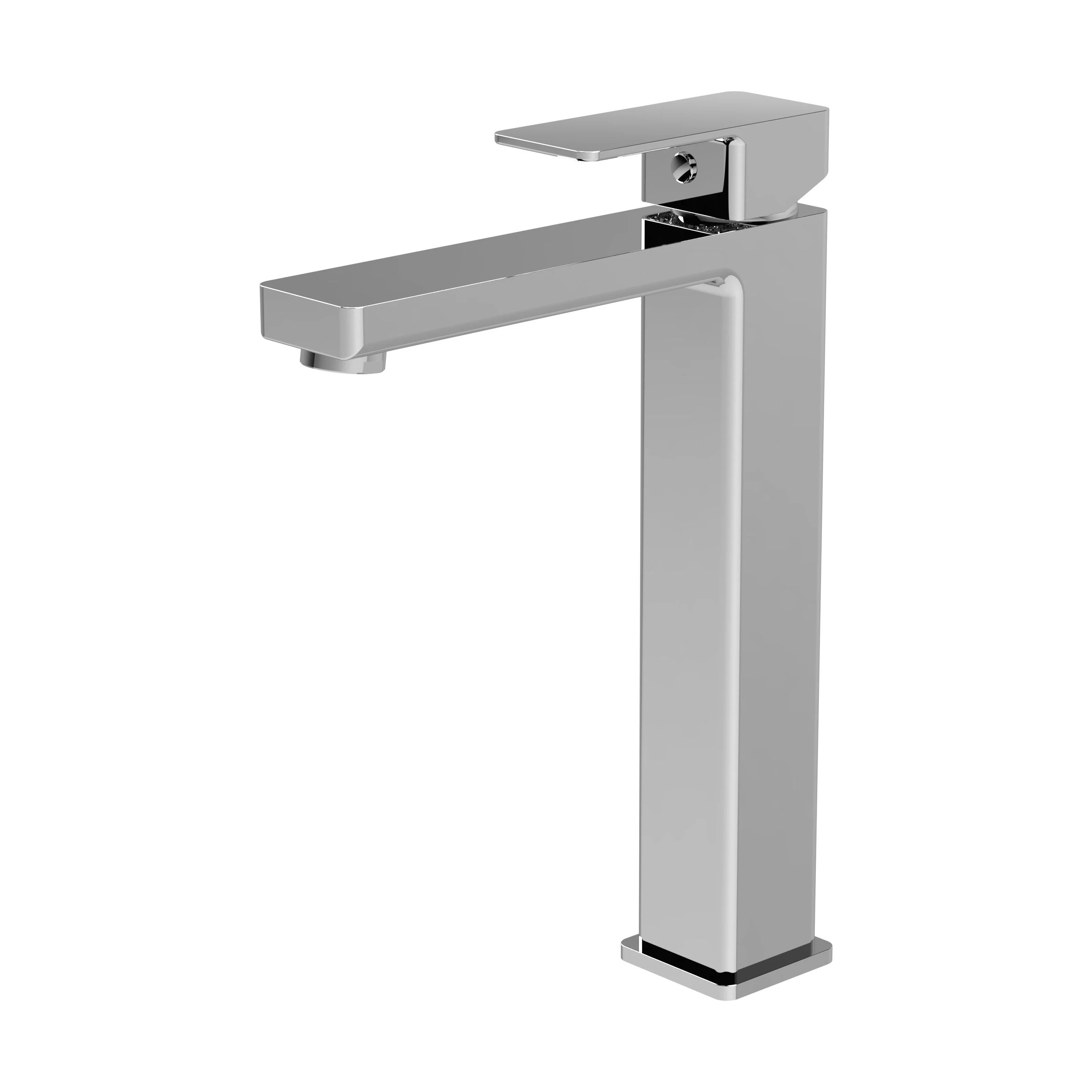 Milldale Contemporary Square Tall High Rise Mono Basin Mixer Tap - Choice of Finish - Image 6