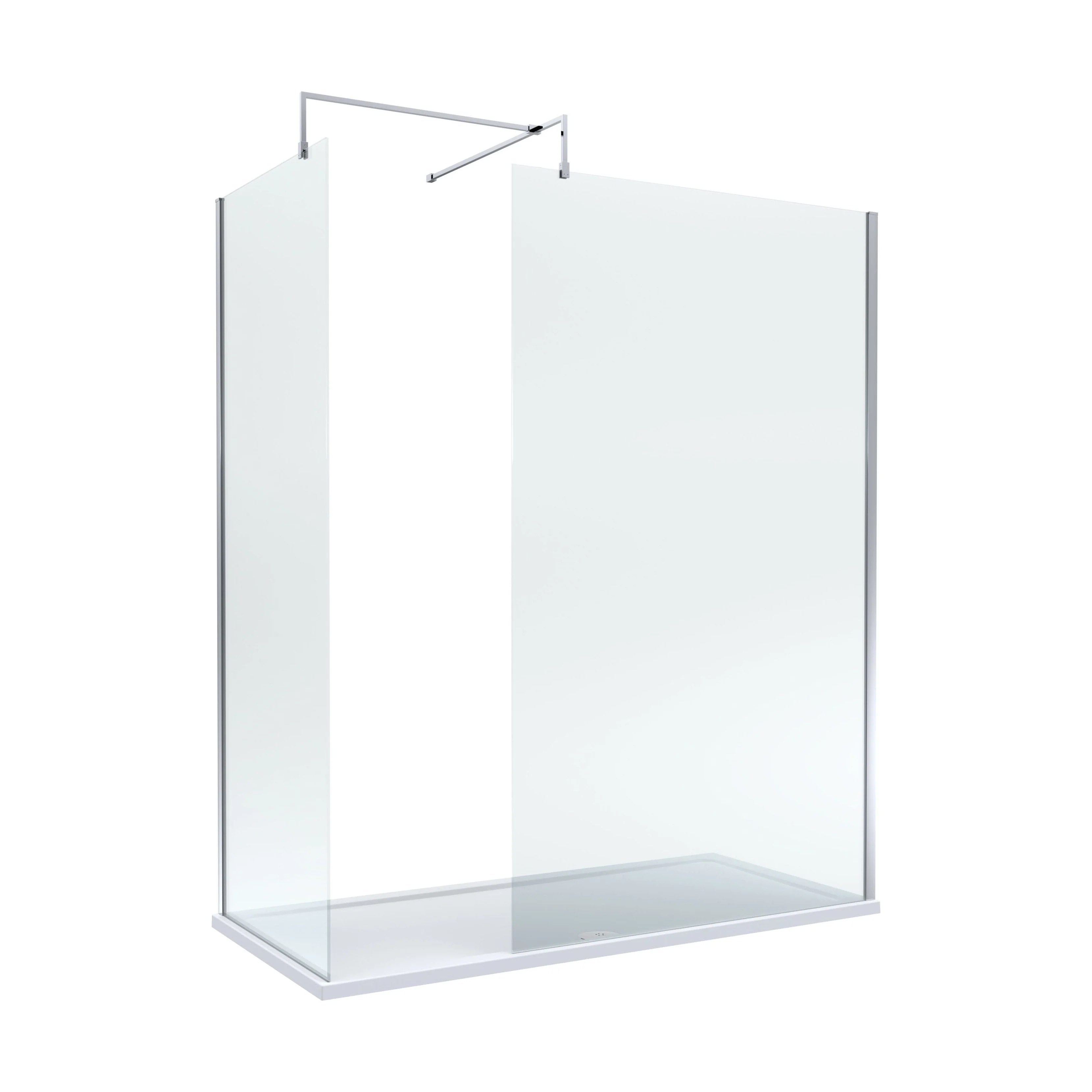 Balterley Walk-In Wetroom Bundle with Tray and Waste, 1700x800mm, Chrome