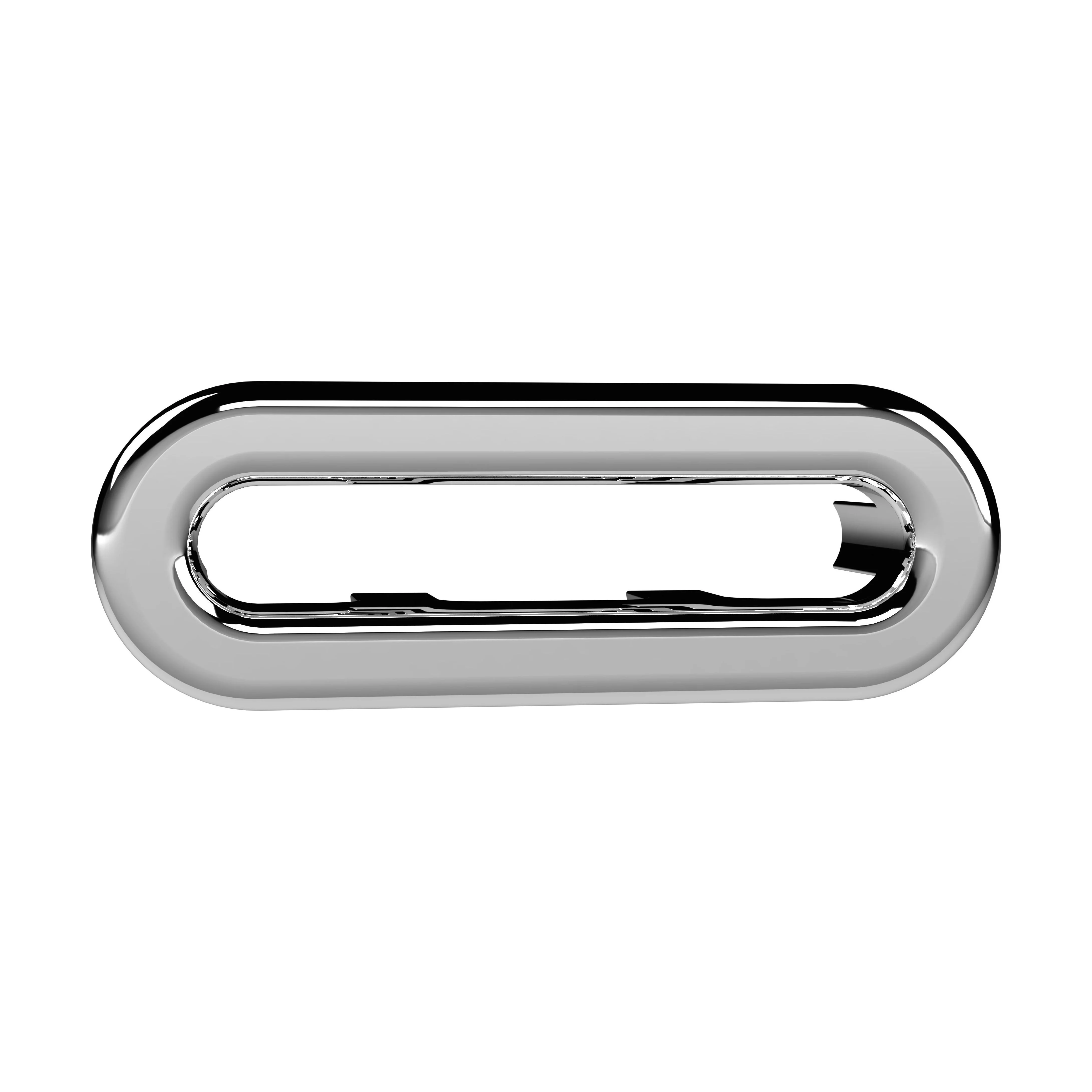 Ceramic Accessories Traditional Oval Overflow Cover - 50mm x 26mm - Chrome