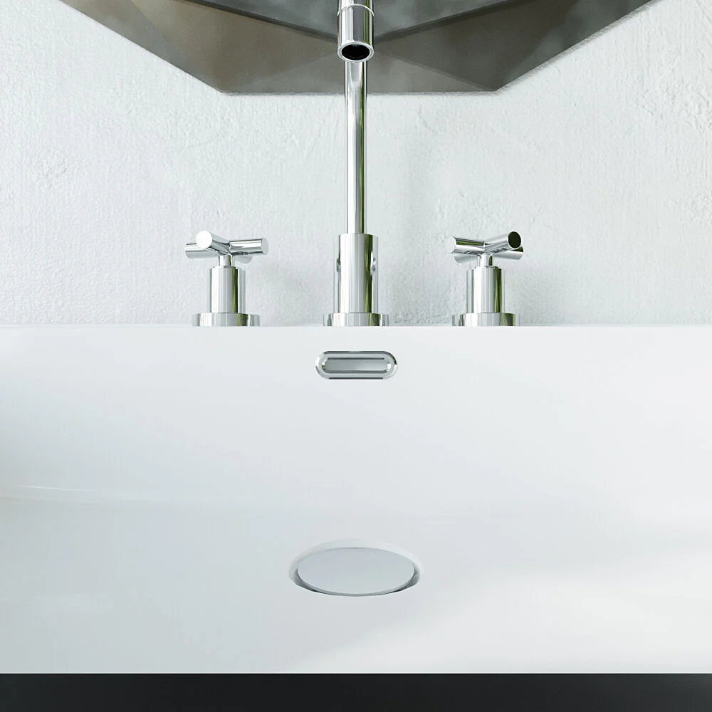 Ceramic Accessories Traditional Oval Overflow Cover - 50mm x 26mm - Chrome - Image 2