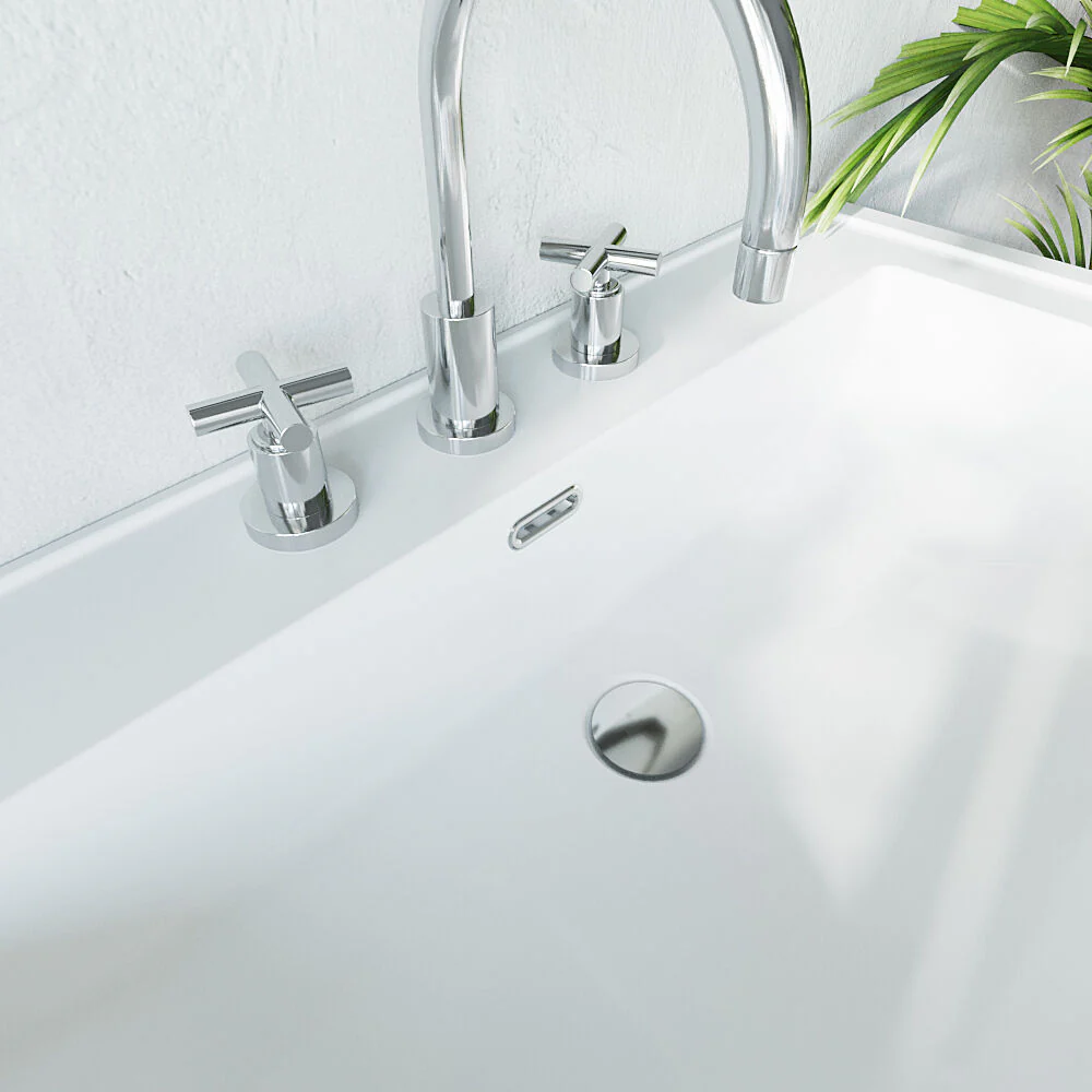 Ceramic Accessories Traditional Oval Overflow Cover - 50mm x 26mm - Chrome - Image 3