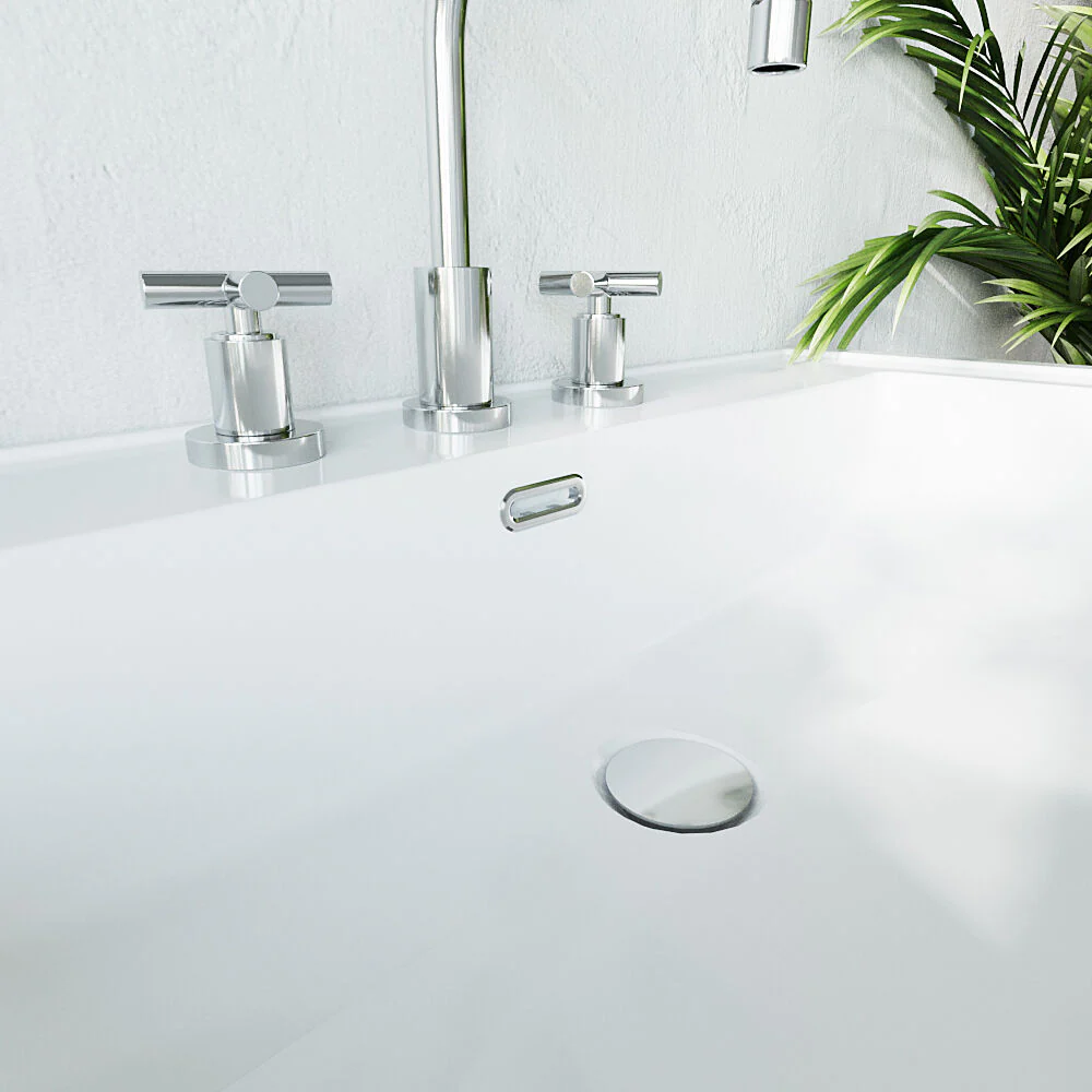 Ceramic Accessories Traditional Oval Overflow Cover - 50mm x 26mm - Chrome - Image 4