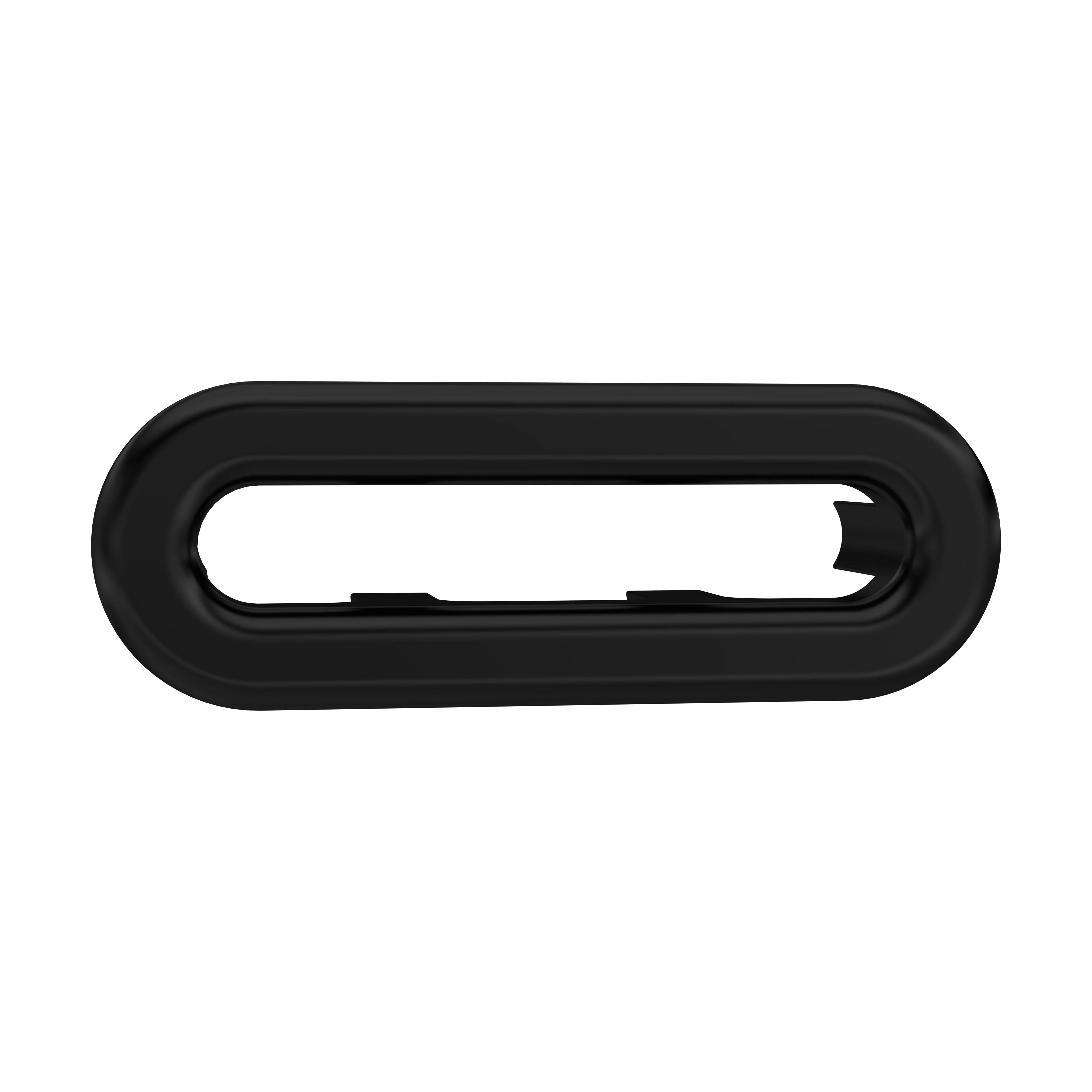 Ceramic Accessories Traditional Oval Overflow Cover - 50mm x 26mm - Matt Black