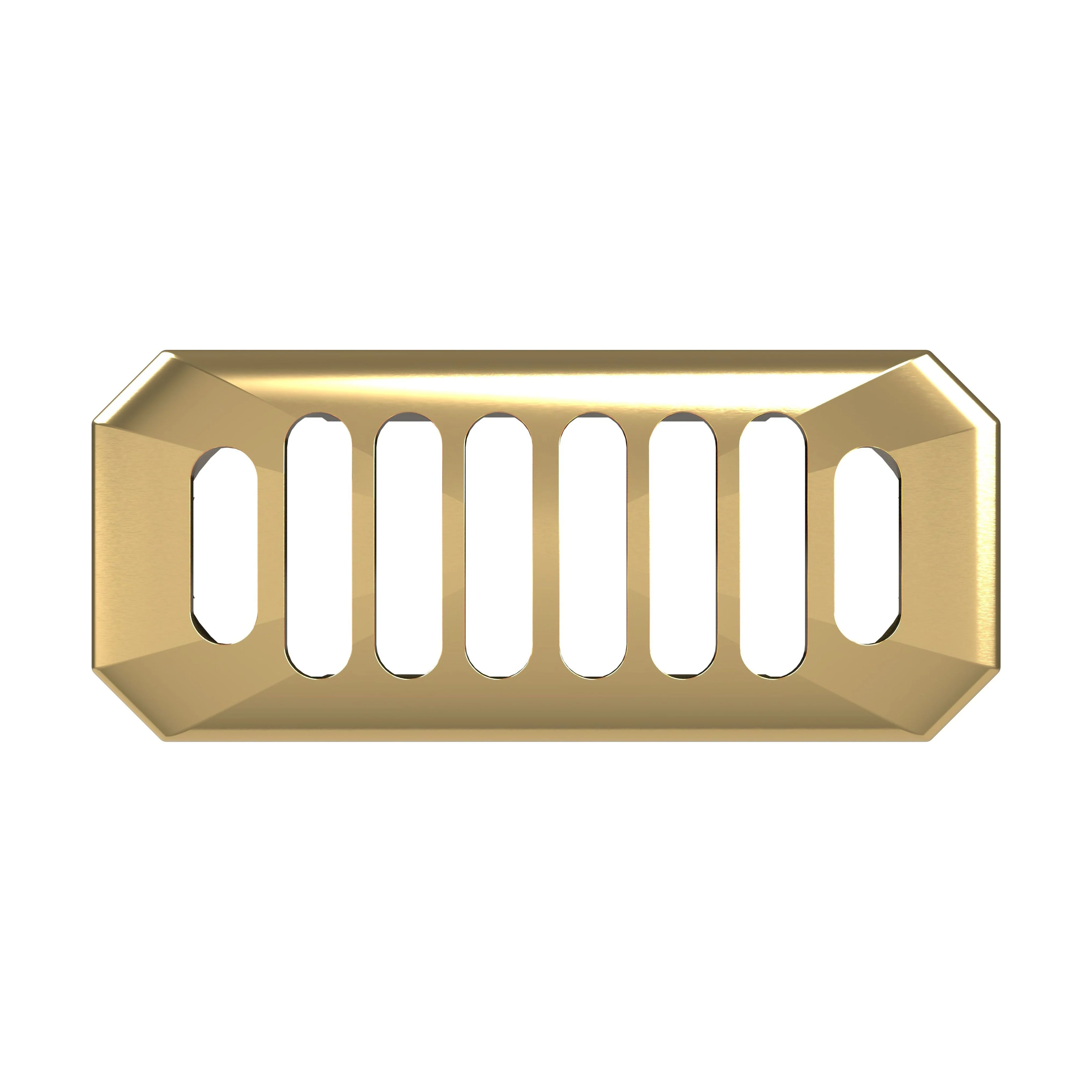 Ceramic Accessories Traditional Grill Overflow Cover - 26mm x 50mm - Brushed Brass