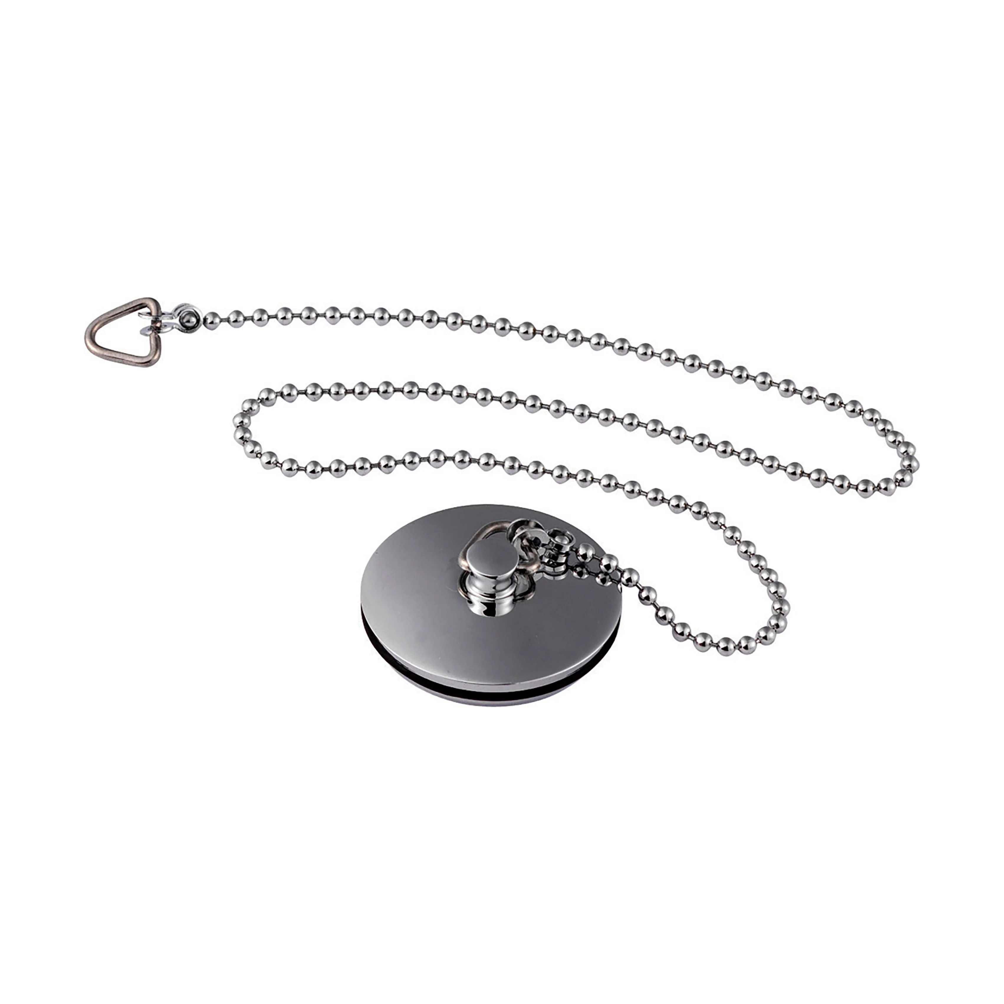 Balterley Bath Plug with Ball Chain, Durable 17mm x 42mm Design - Polished Chrome Finish
