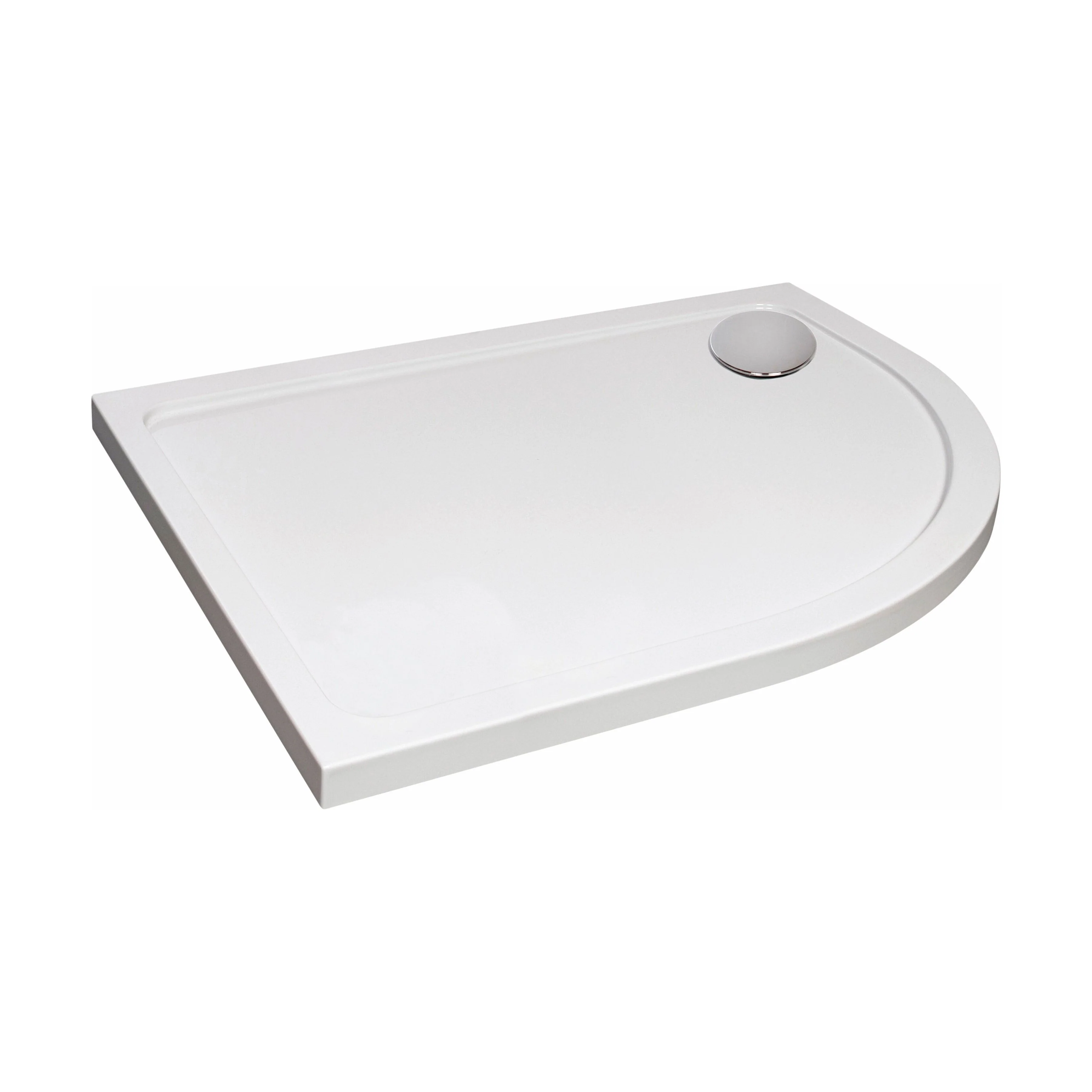 Bathroom Offset Quadrant Shower Tray, Anti-Slip - Choice of Size and Orientation - Image 4