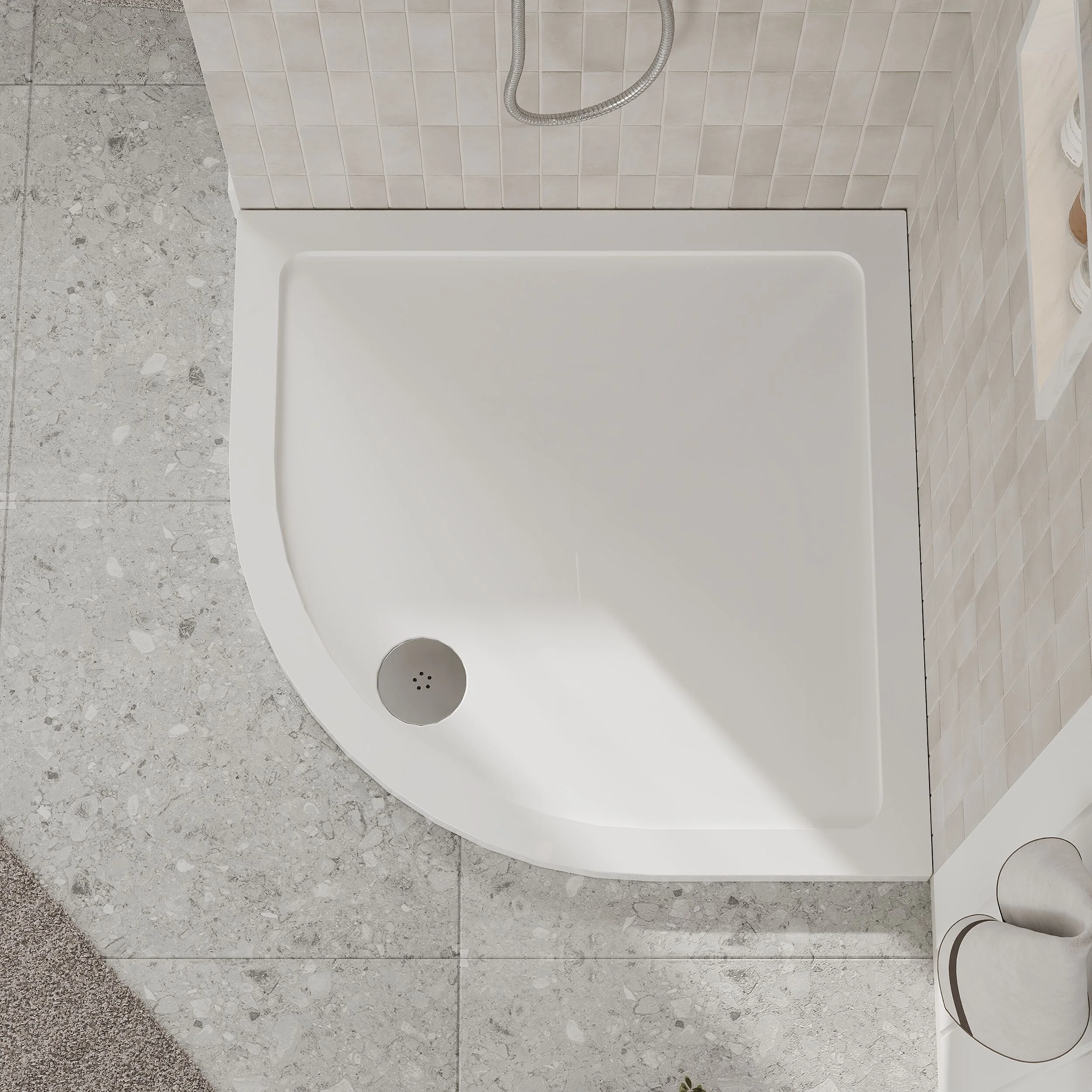 Balterley Shower Tray Quadrant, 40mm Profile Design - Choice of Size and Colour - Image 7