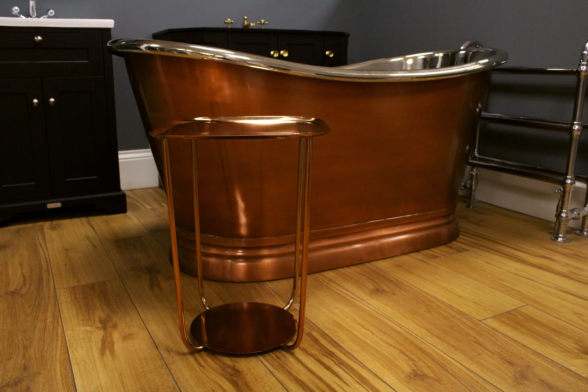 Retro Square Coffee Table, 510mm x 380mm - Copper - Balterley - Image 2