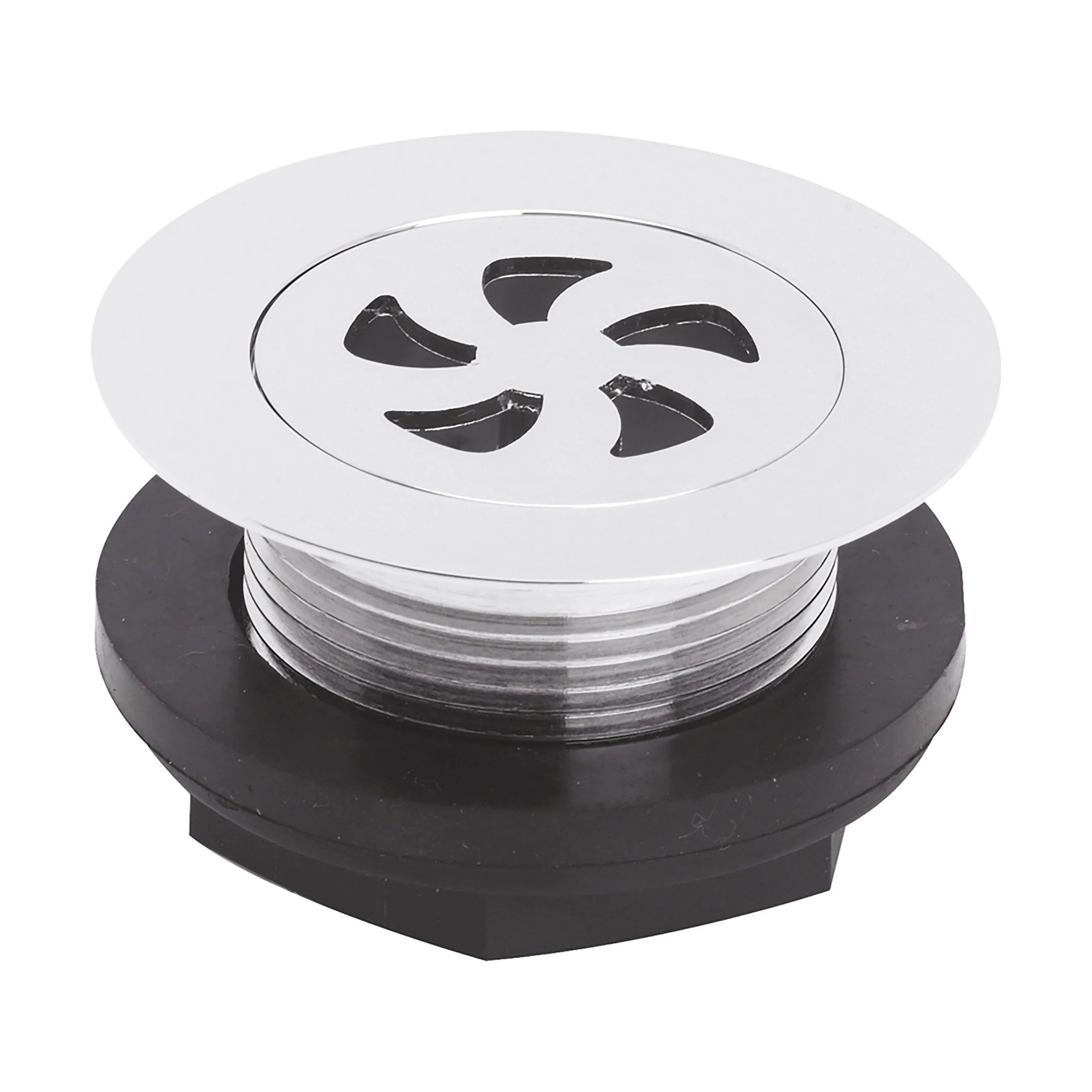 Balterley Easyclean Resin Shower Tray Waste, Flat Round Design with Water Seal - Chrome Finish