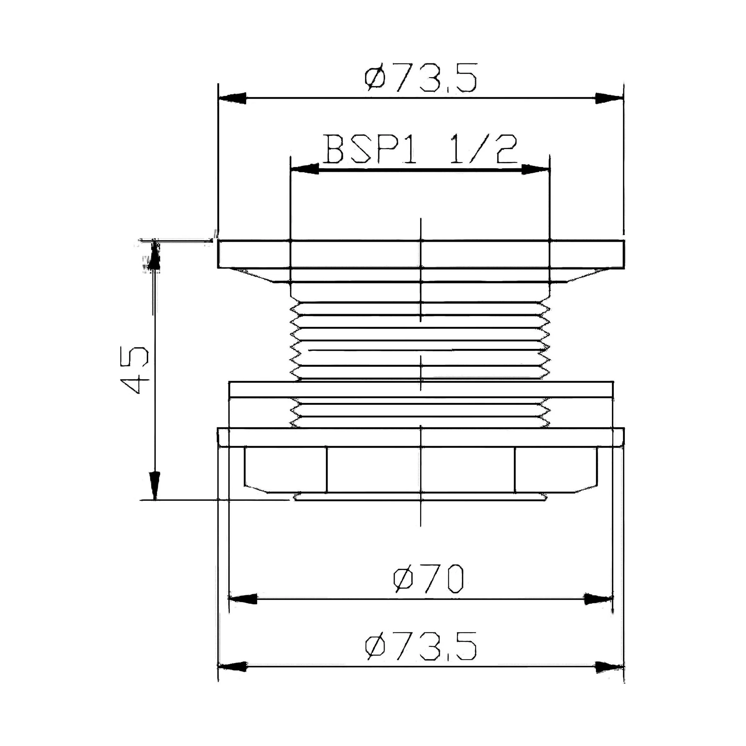 Balterley Easyclean Resin Shower Tray Waste, Flat Round Design with Water Seal - Chrome Finish - Image 2