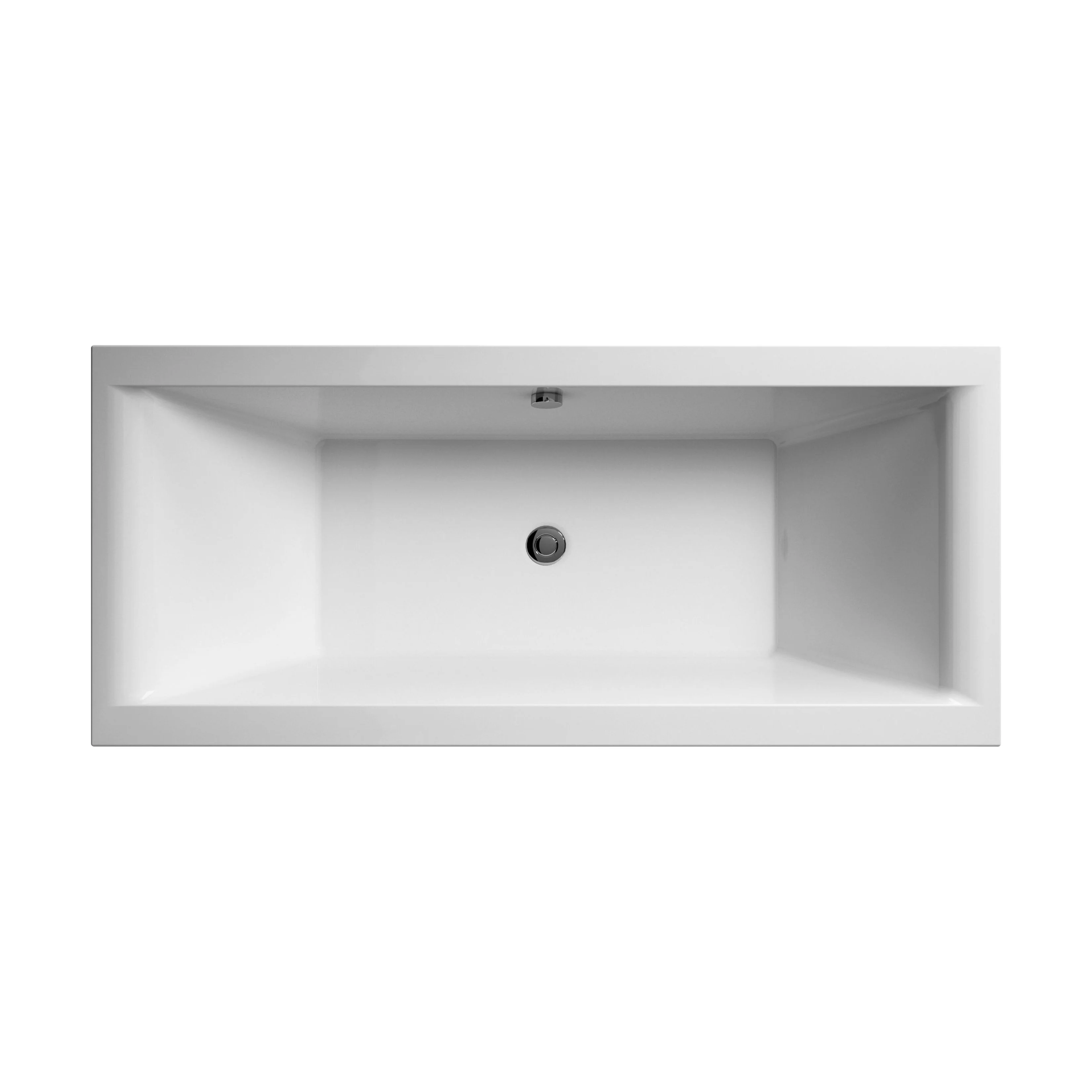 Balterley Modern Double Ended Straight Shower Bath, 1700mm x 700mm (Tap, Waste and Panel Not Included) - White - Image 5