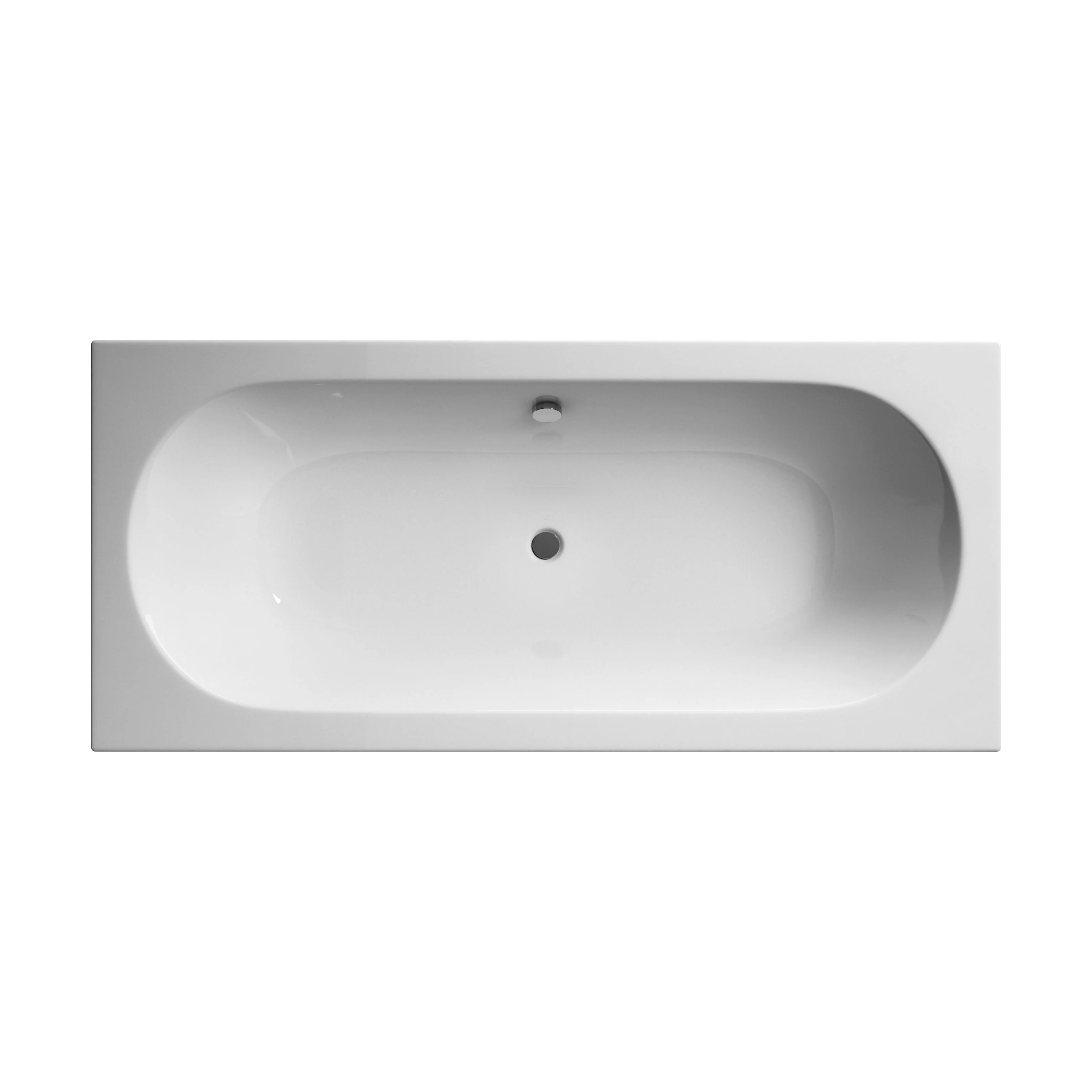 Balterley Modern Double Ended Straight Shower Bath with Leg Set, 1700mm x 700mm (Tap, Waste and Panel Not Included) - White - Image 8