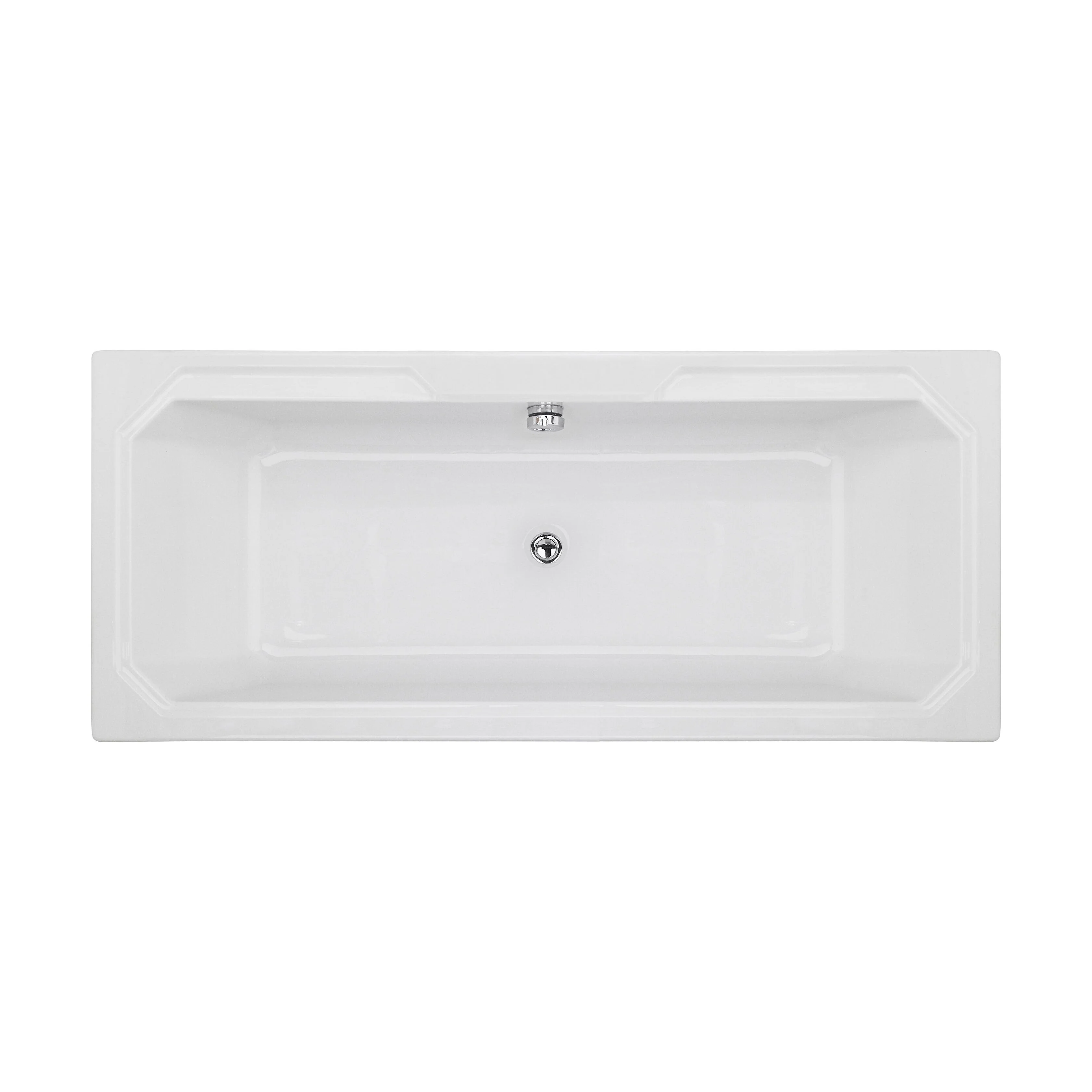 Balterley Harrington Traditional Straight Double Ended Shower Bath Tub, 1800mm x 800mm - White