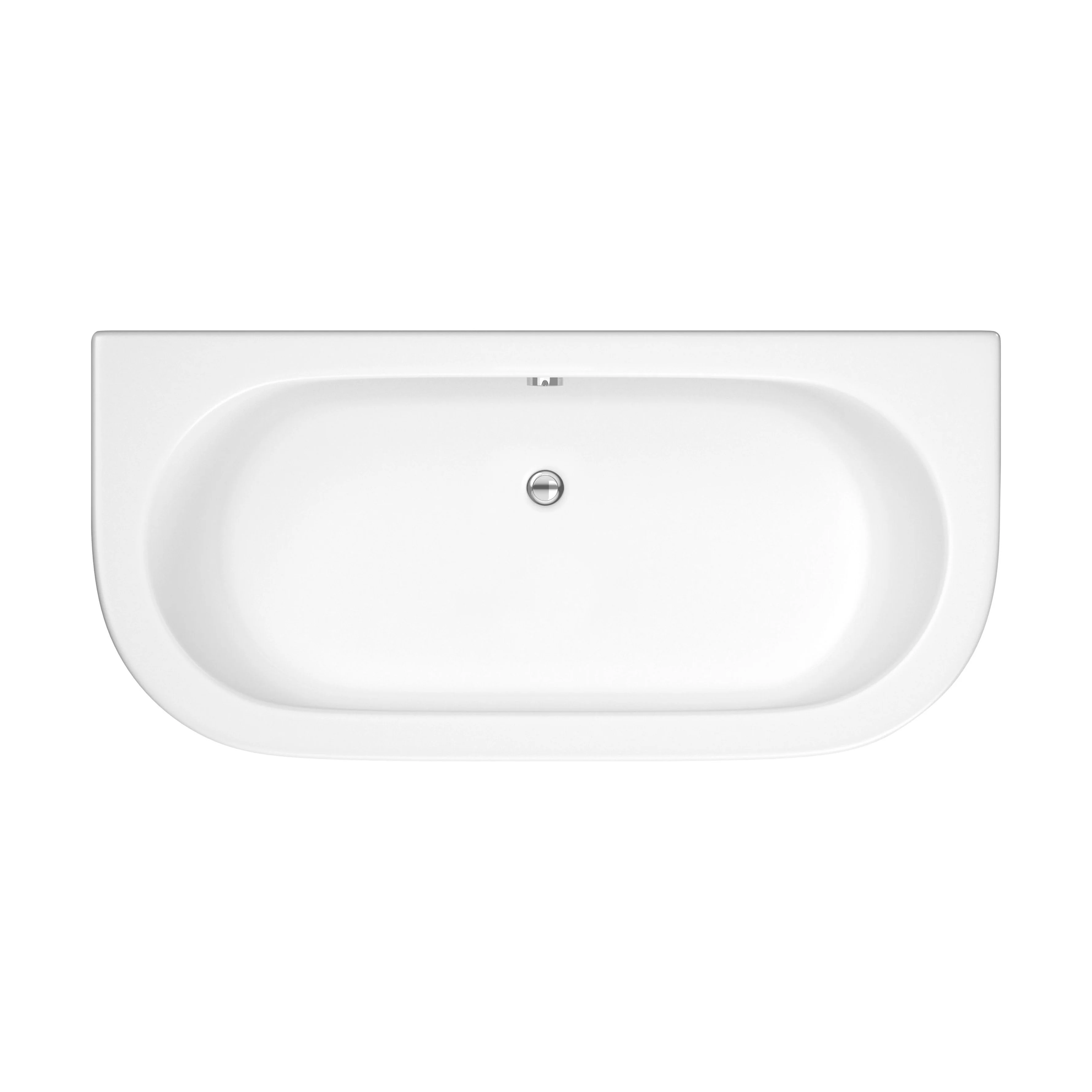 1700 x 750 Curved Back To Wall Bath & Panel