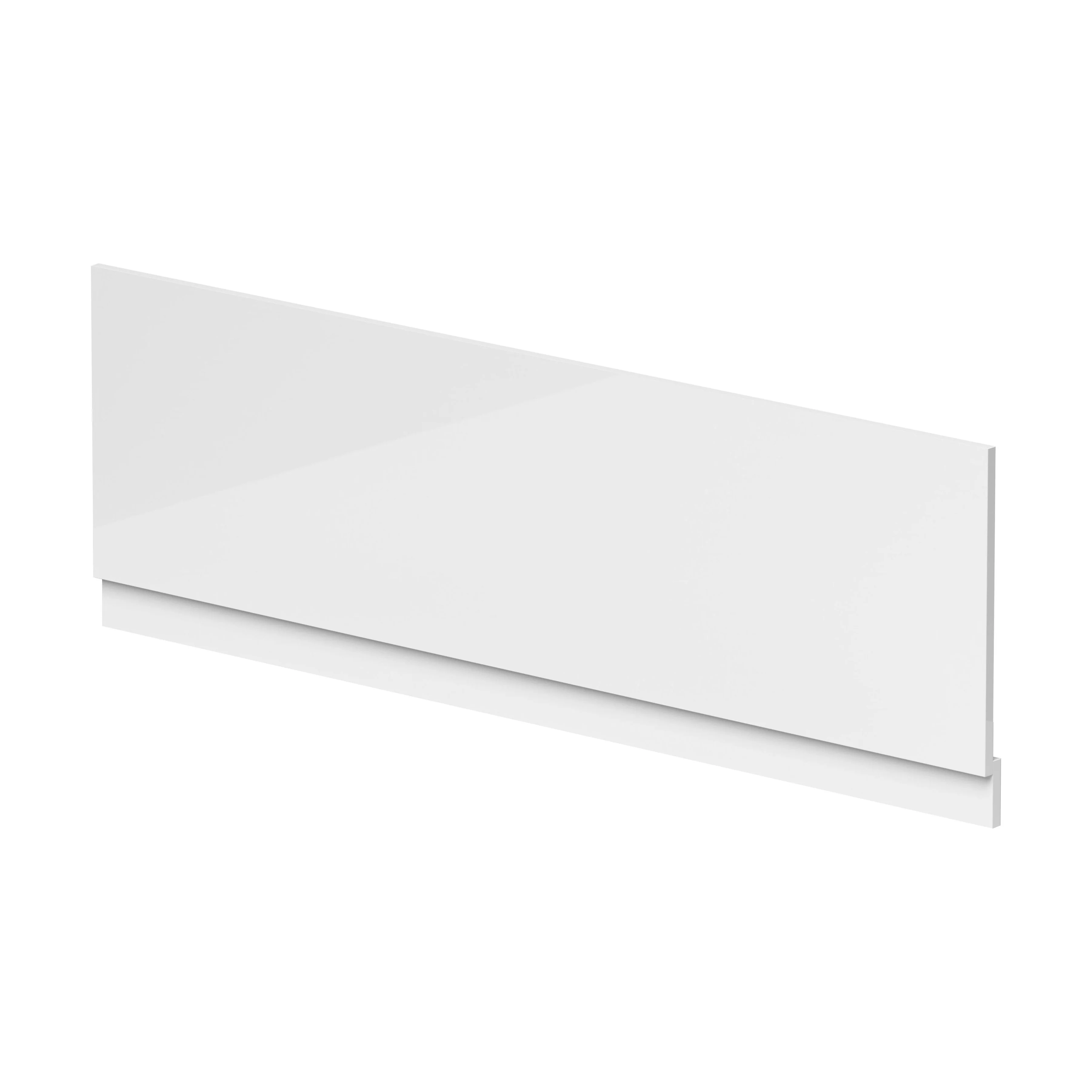 1700mm Waterproof Straight Shower Bath Front Panel - Gloss White - Image 4