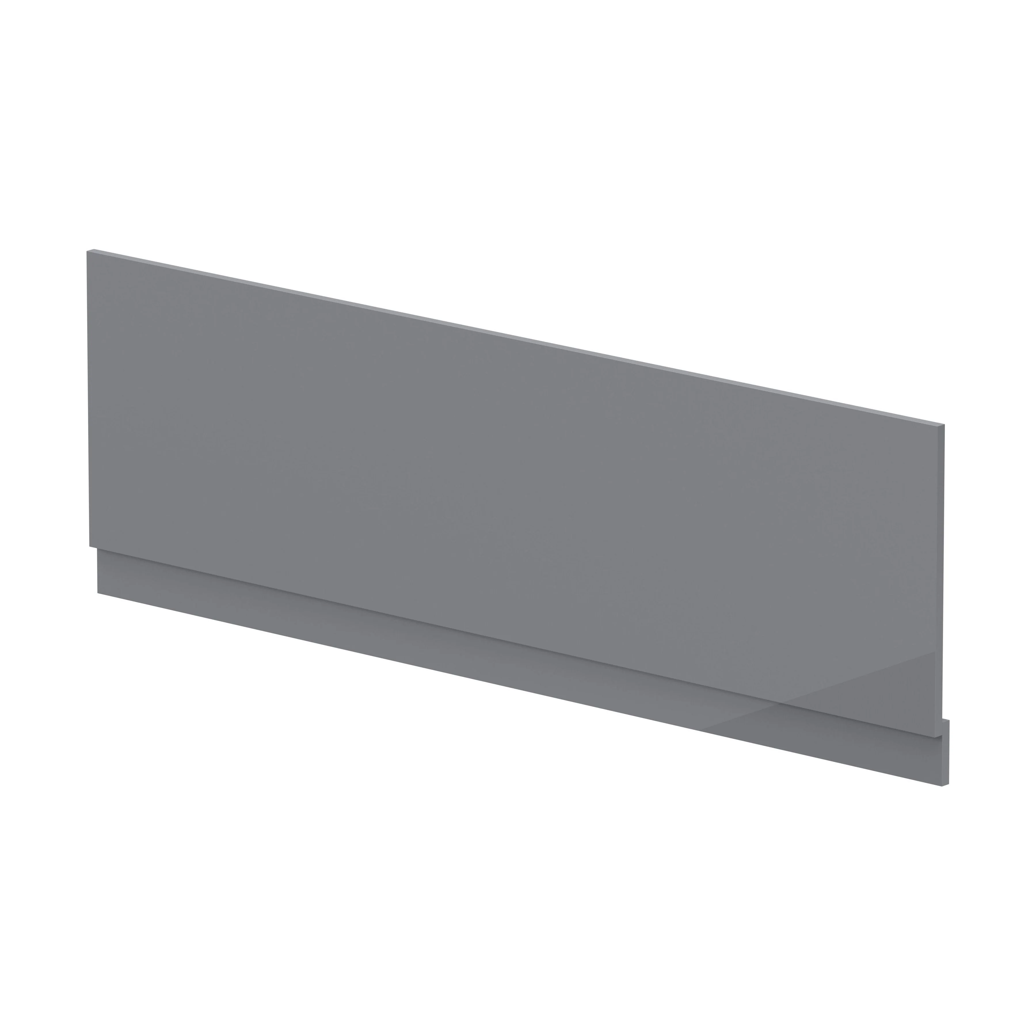 1700mm Bath MDF Front Panel & Plinth - Gloss Cloud Grey