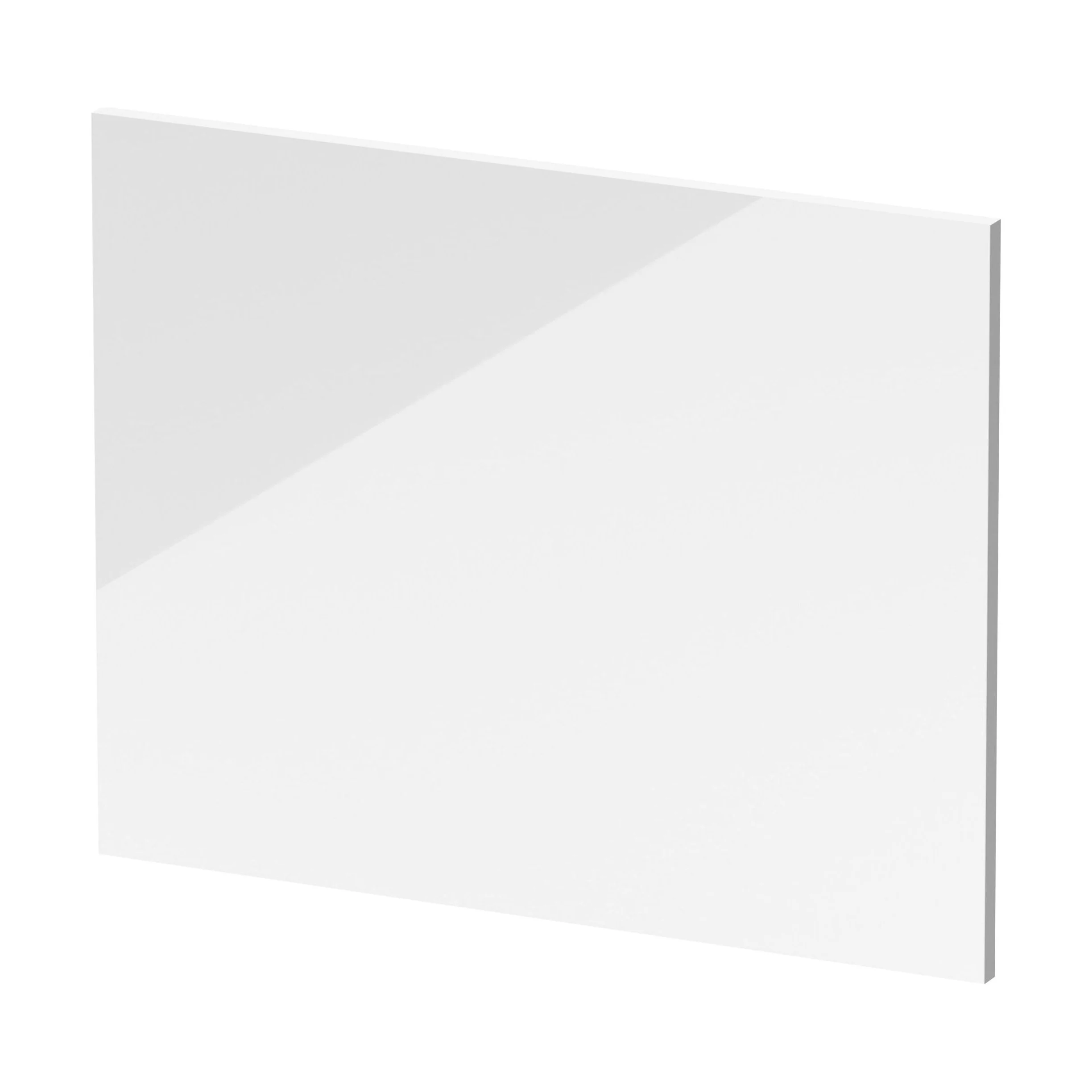700mm Waterproof Square Shower Bath End Panel - Gloss White