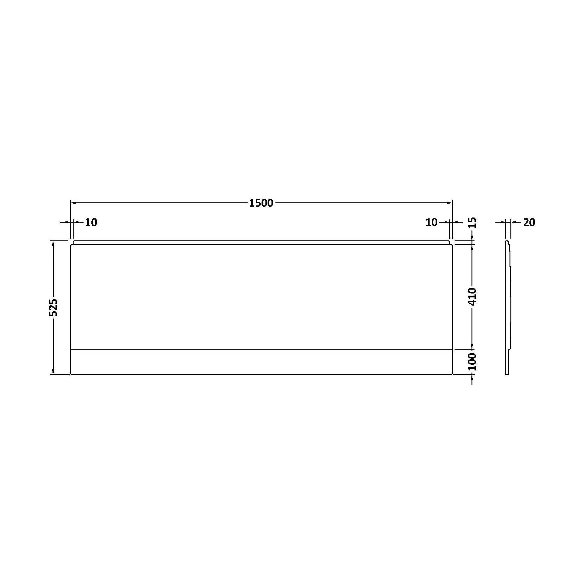 1500mm White Acrylic Front Bath Panel for Modern Bathroom Suites - Image 4