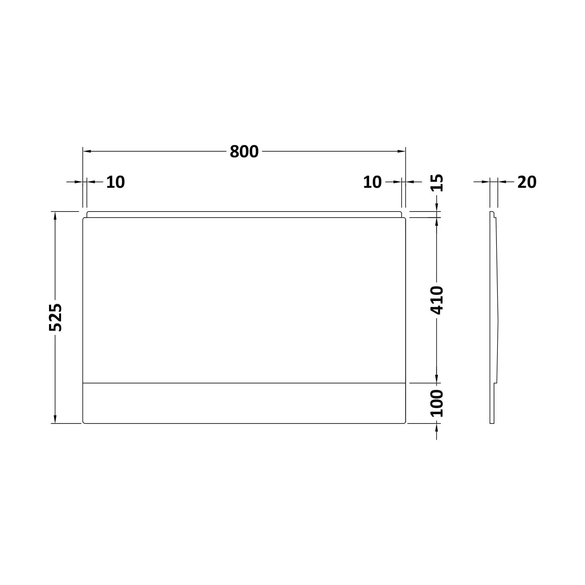 800mm White Acrylic End Bath Panel for Modern Straight Baths - Image 2