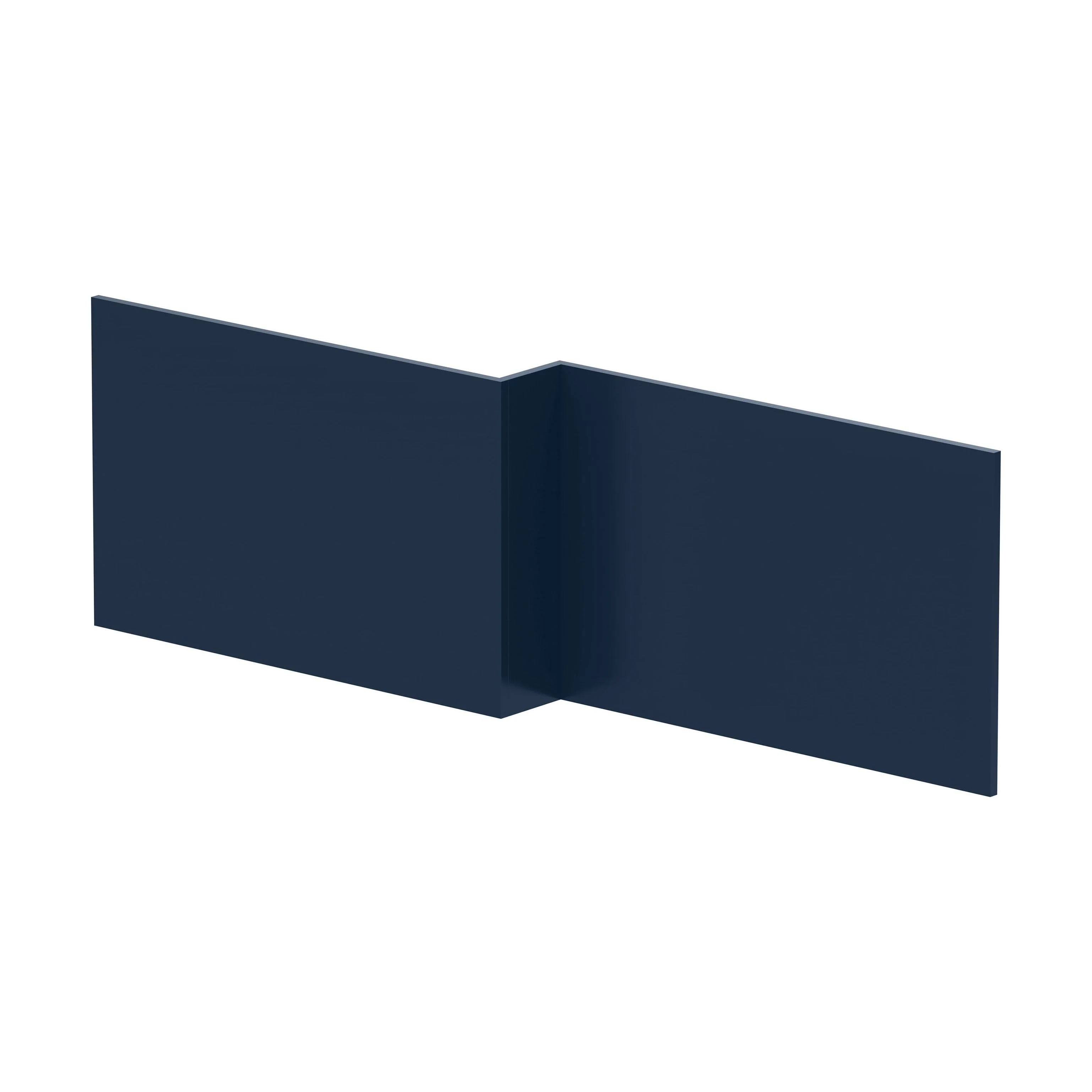 1700mm Square MFC Reversible L Shape Shower Bath Front Panel - Matt Electric Blue