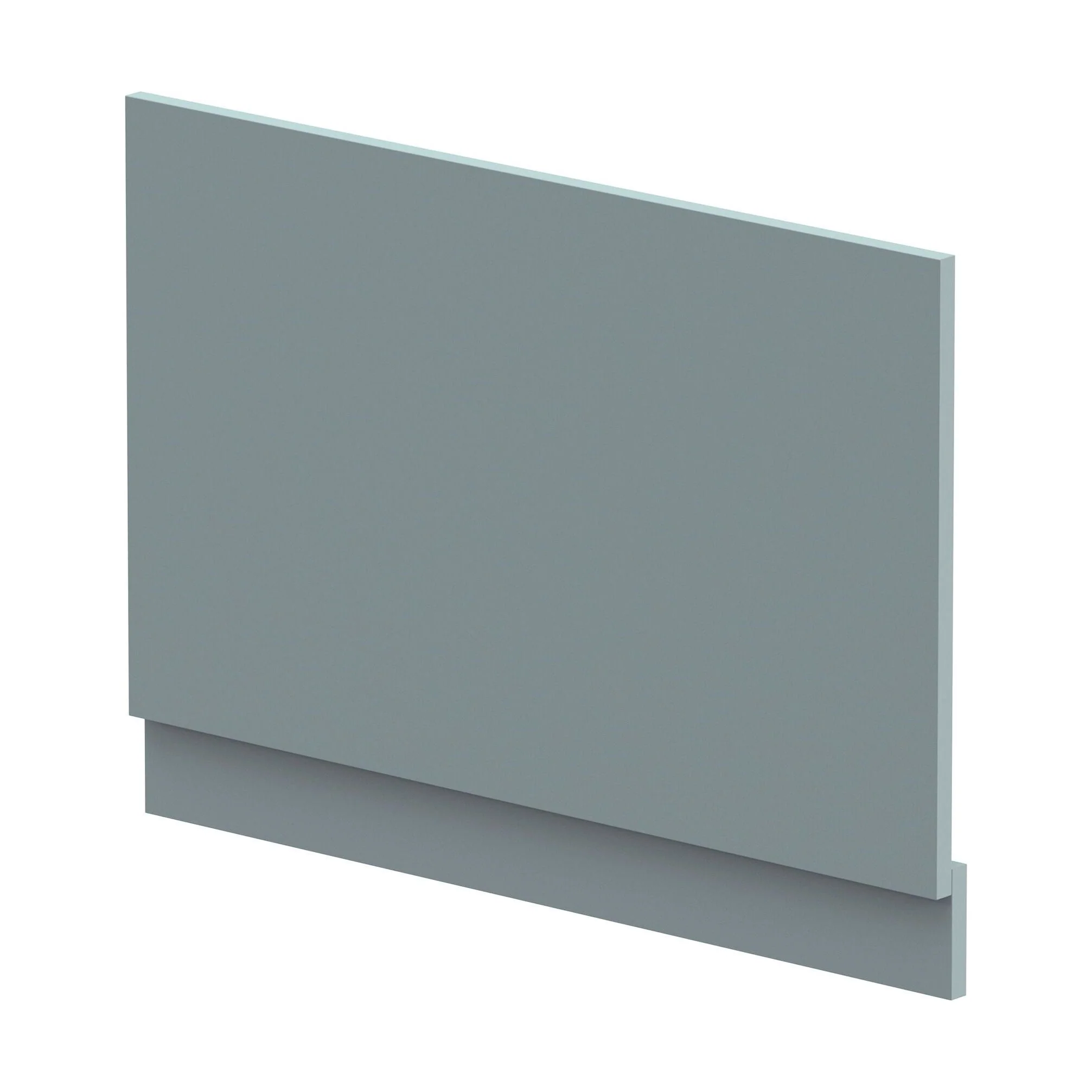800mm Edge/Power Straight End Bath Panel & Plinth - Matt Coastal Grey