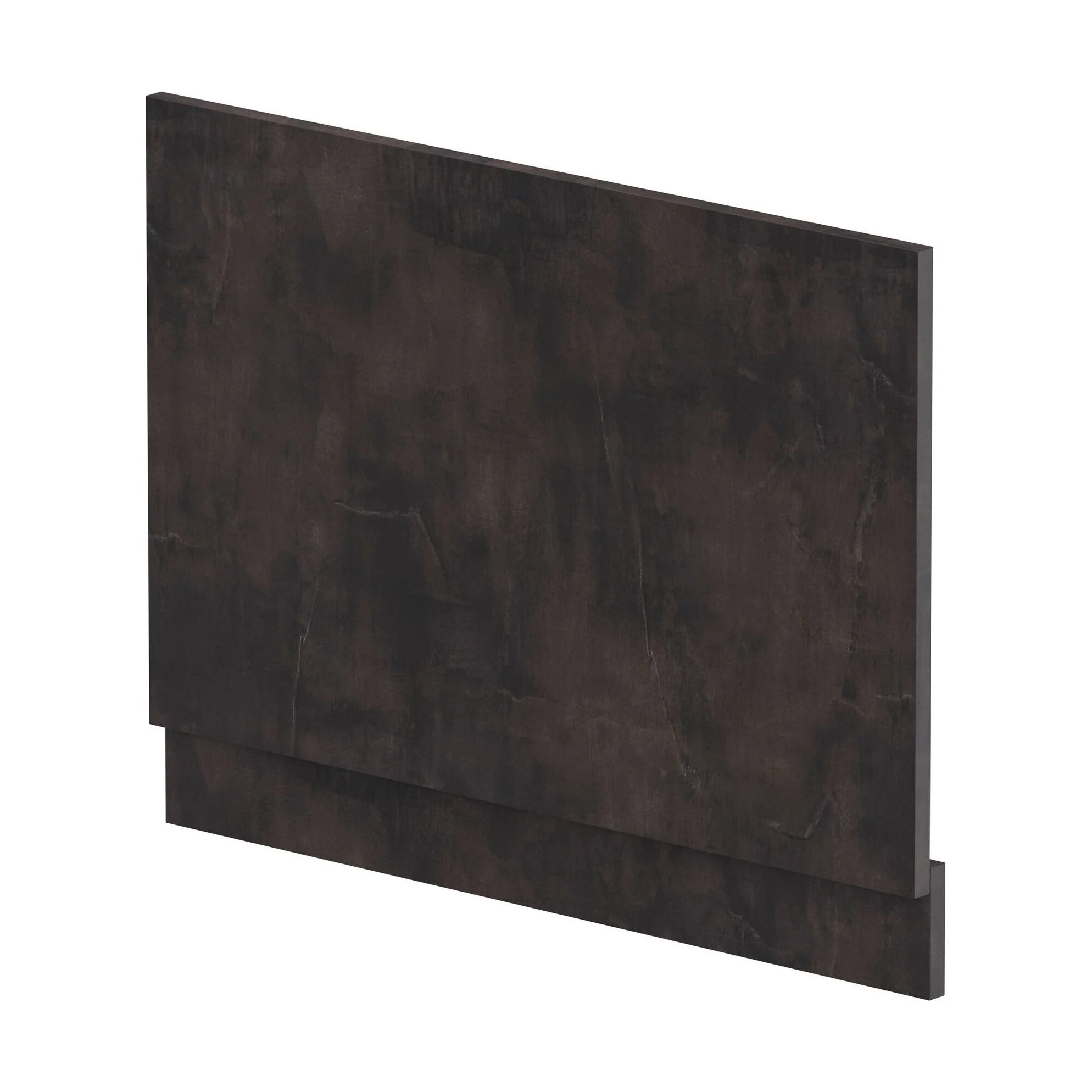 750mm Edge/Power Straight End Bath Panel & Plinth - Textured Matt Metallic Slate