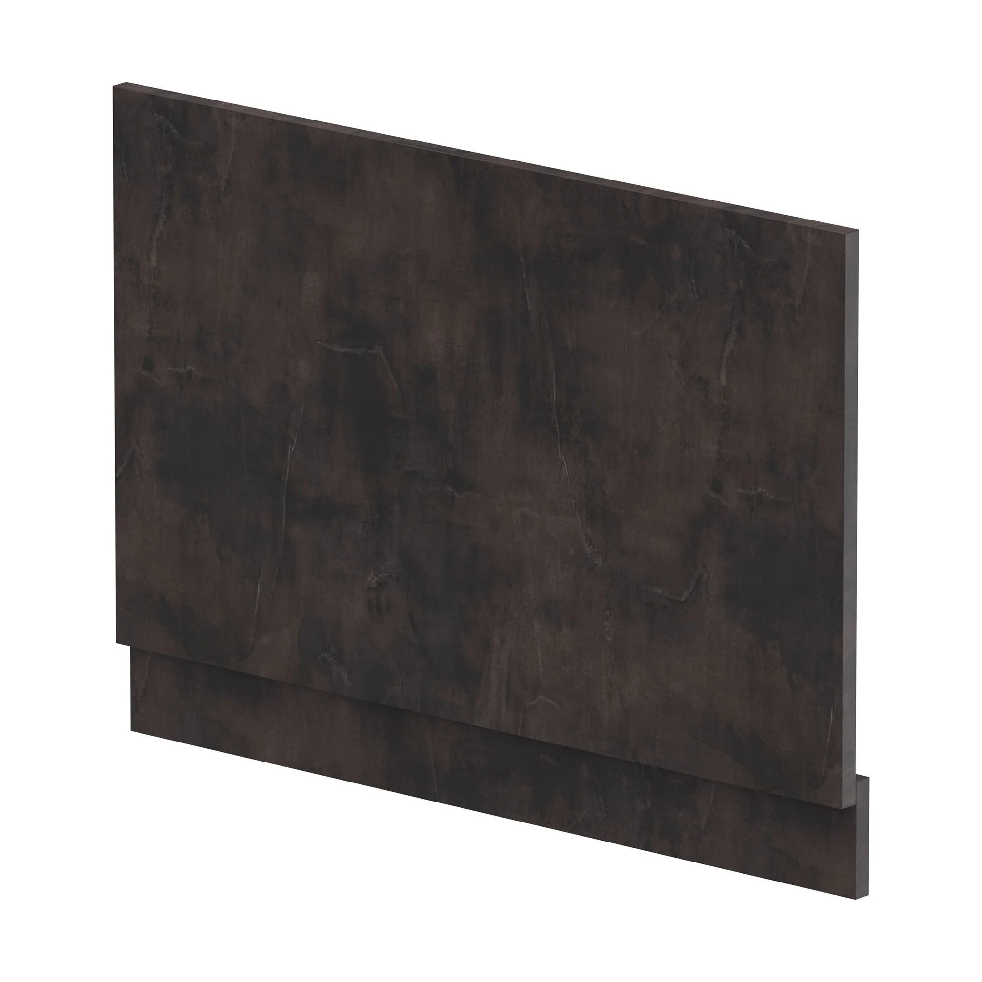 800mm Edge/Power Straight End Bath Panel & Plinth - Textured Matt Metallic Slate