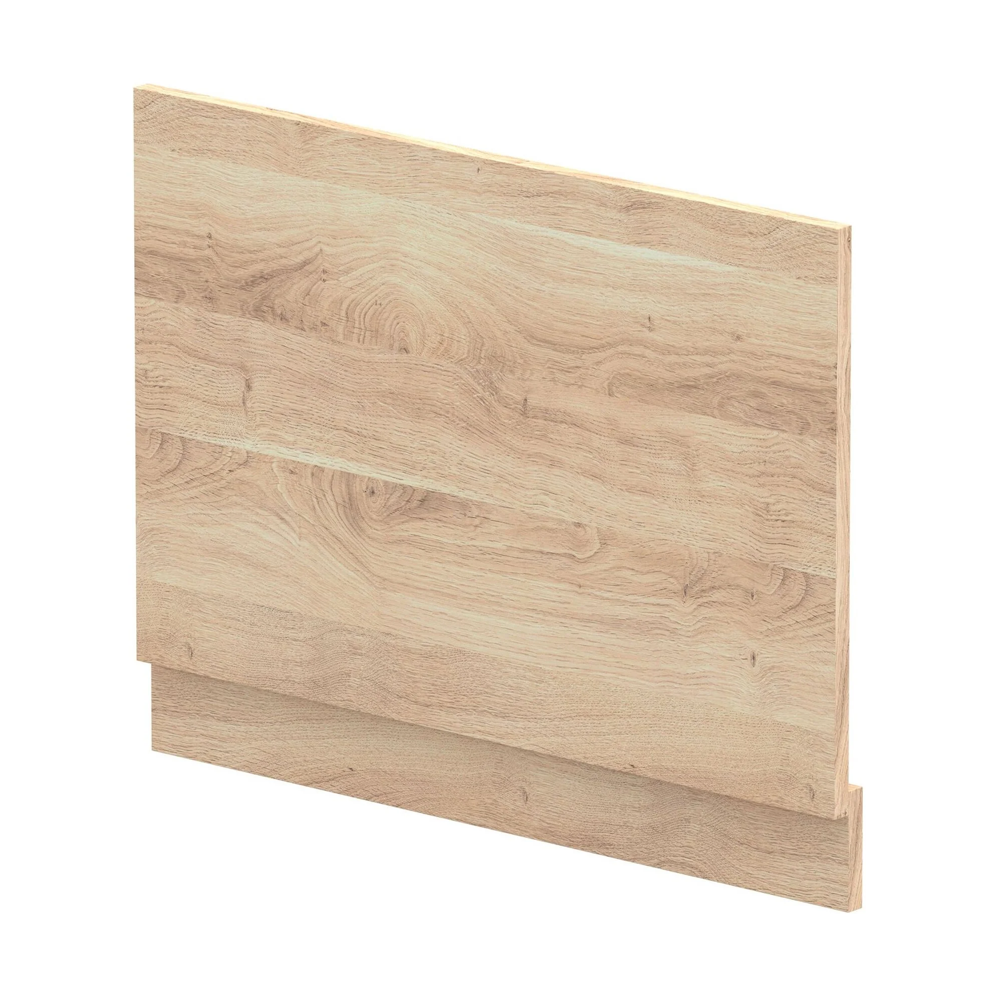 750mm Straight Bath End Panel and Plinth - Bleached Oak