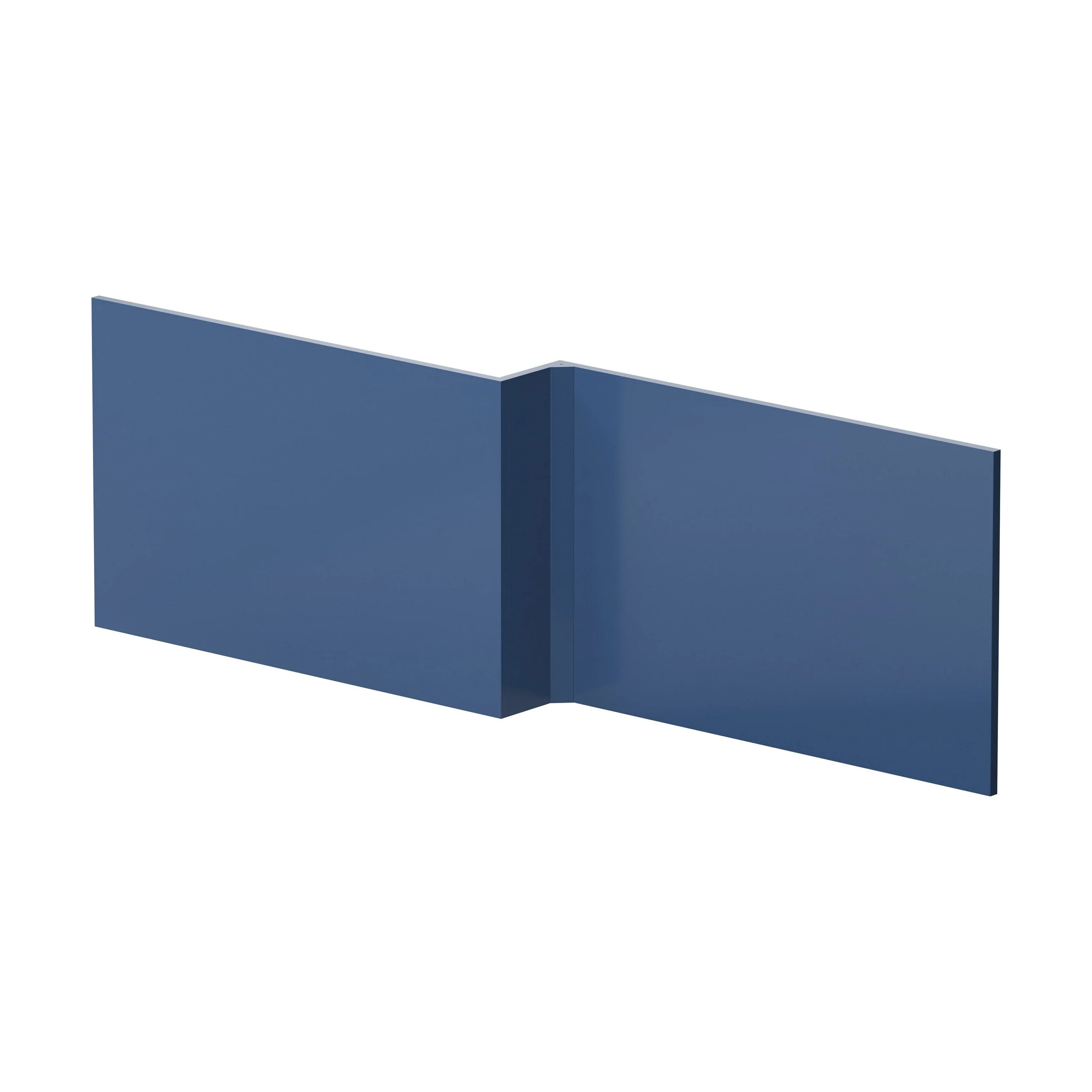 1700mm L Shape Square Reversible Bath Front Panel - Satin Blue