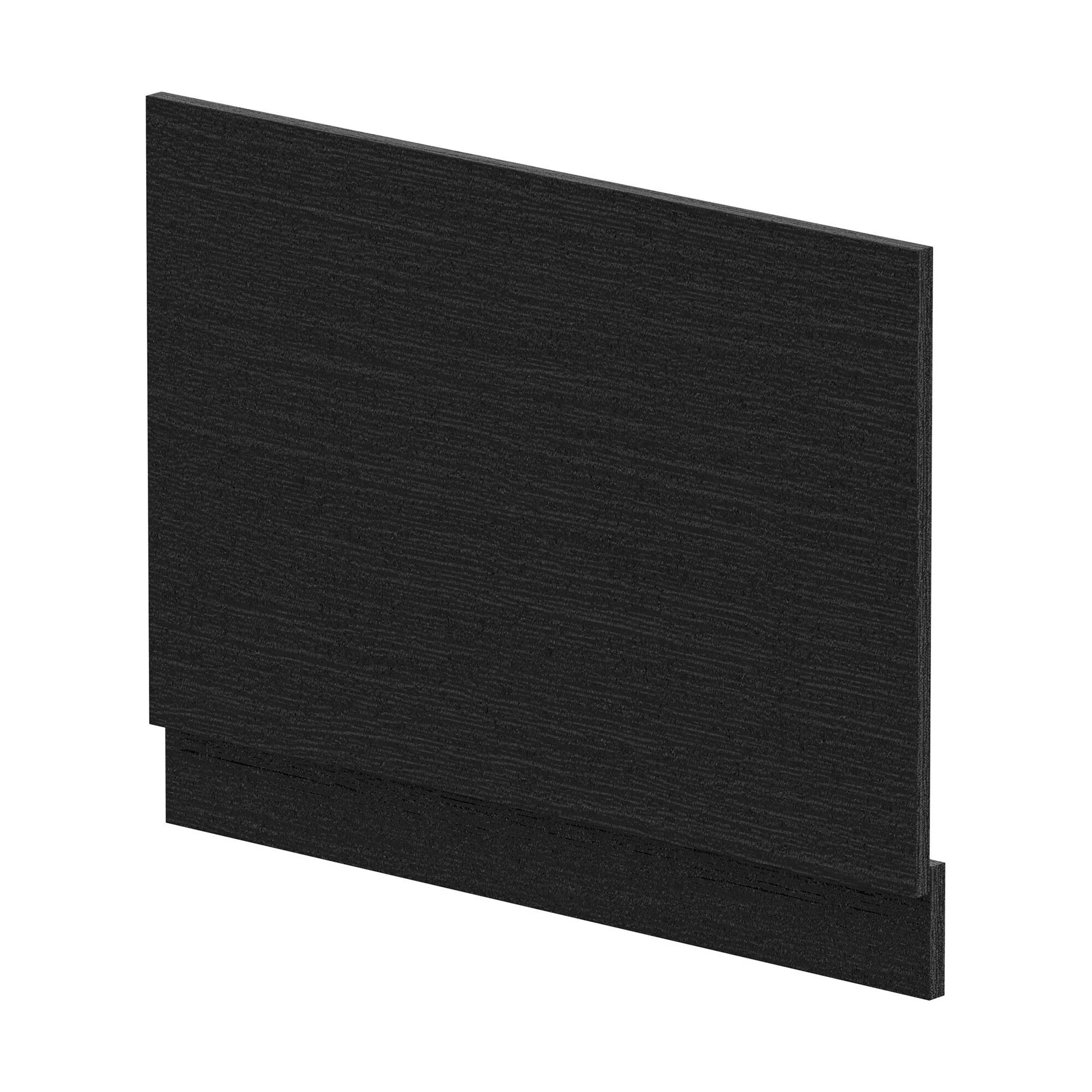 750mm Bath MFC End Panel & Plinth - Woodgrain Charcoal Black
