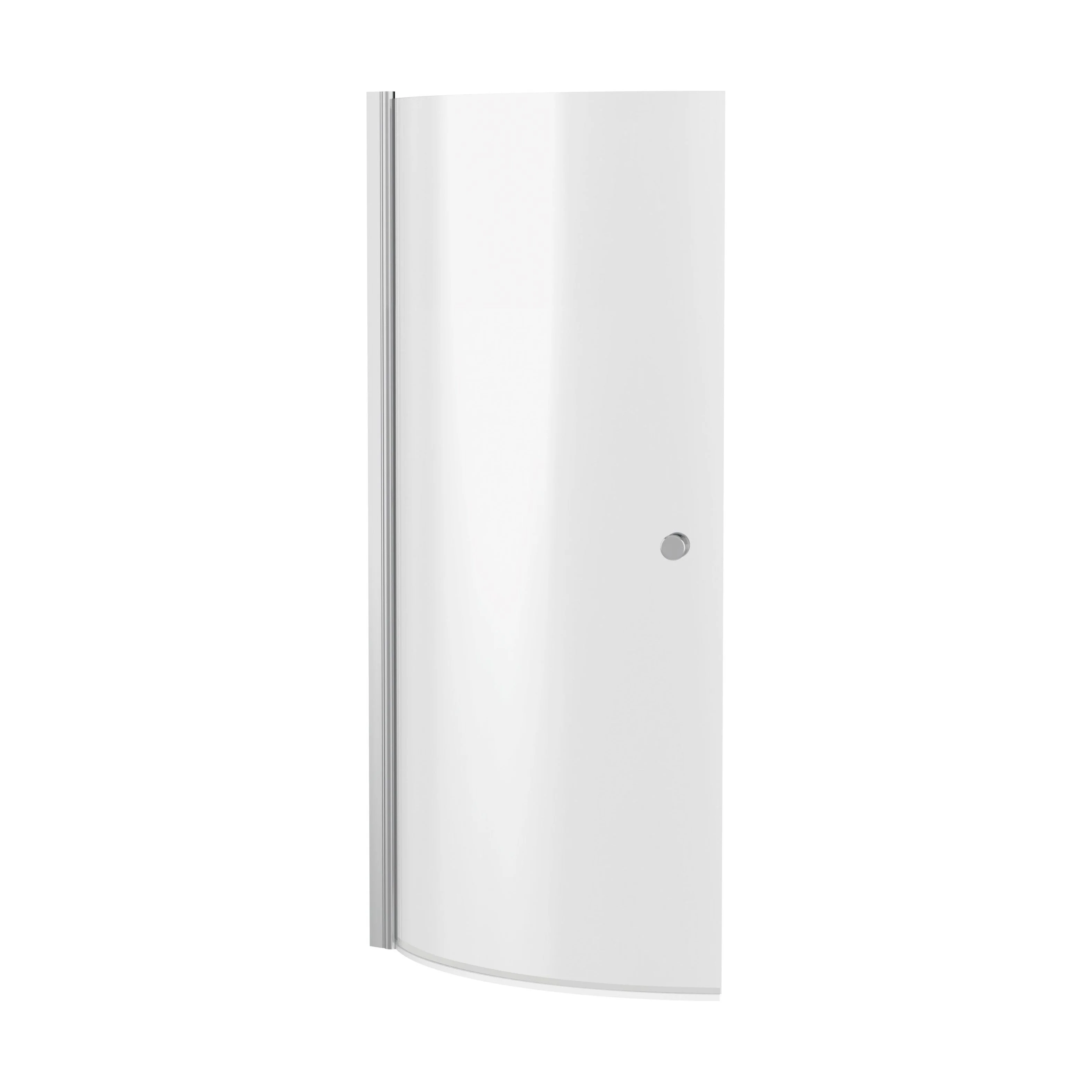 Chrome 6mm Toughened Safety Glass Reversible P-Bath Screen with Knob