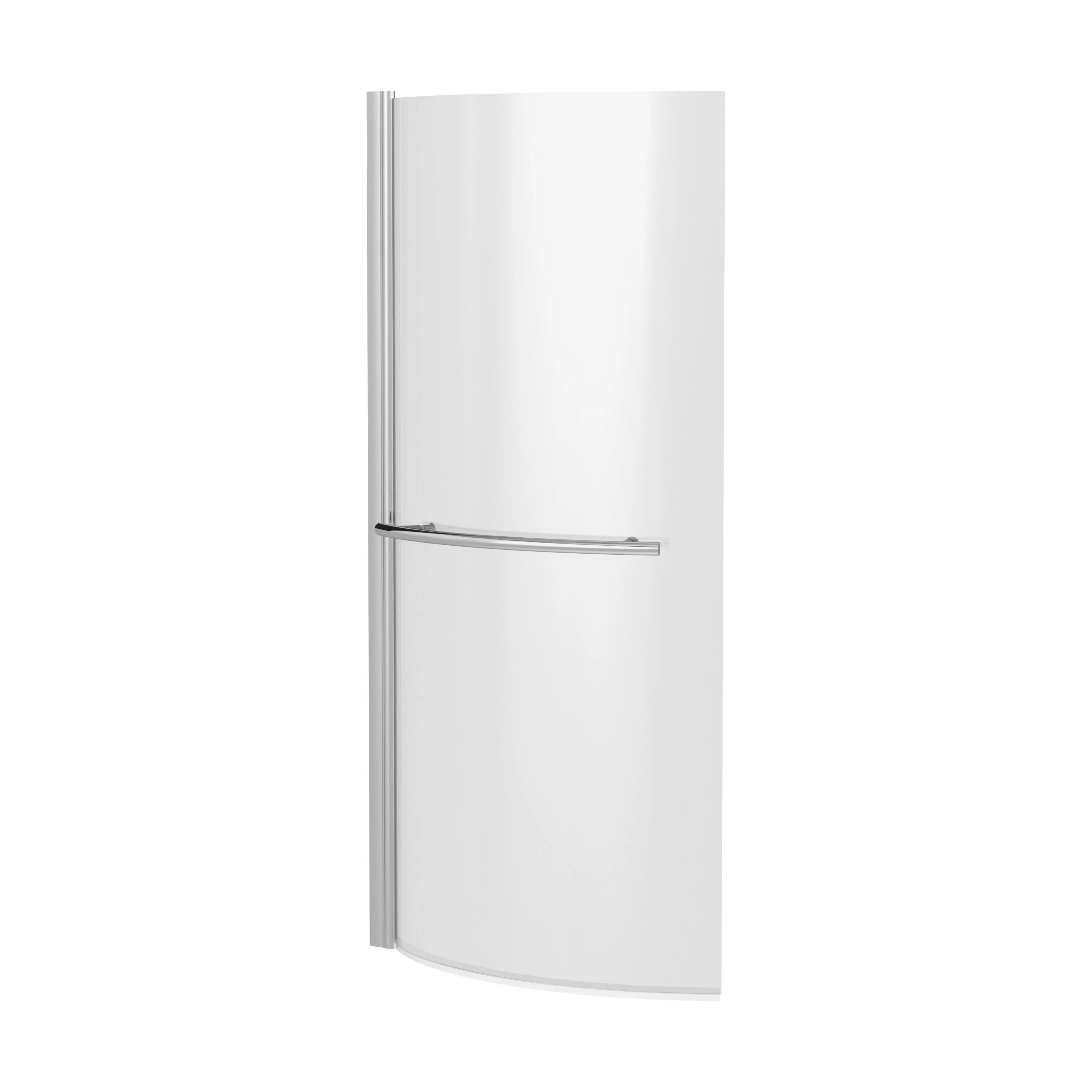 Balterley Contemporary 6mm Toughened Safety Glass Reversible P-Bath Screen with Towel Rail, 1430 x 715 x 185mm - Chrome