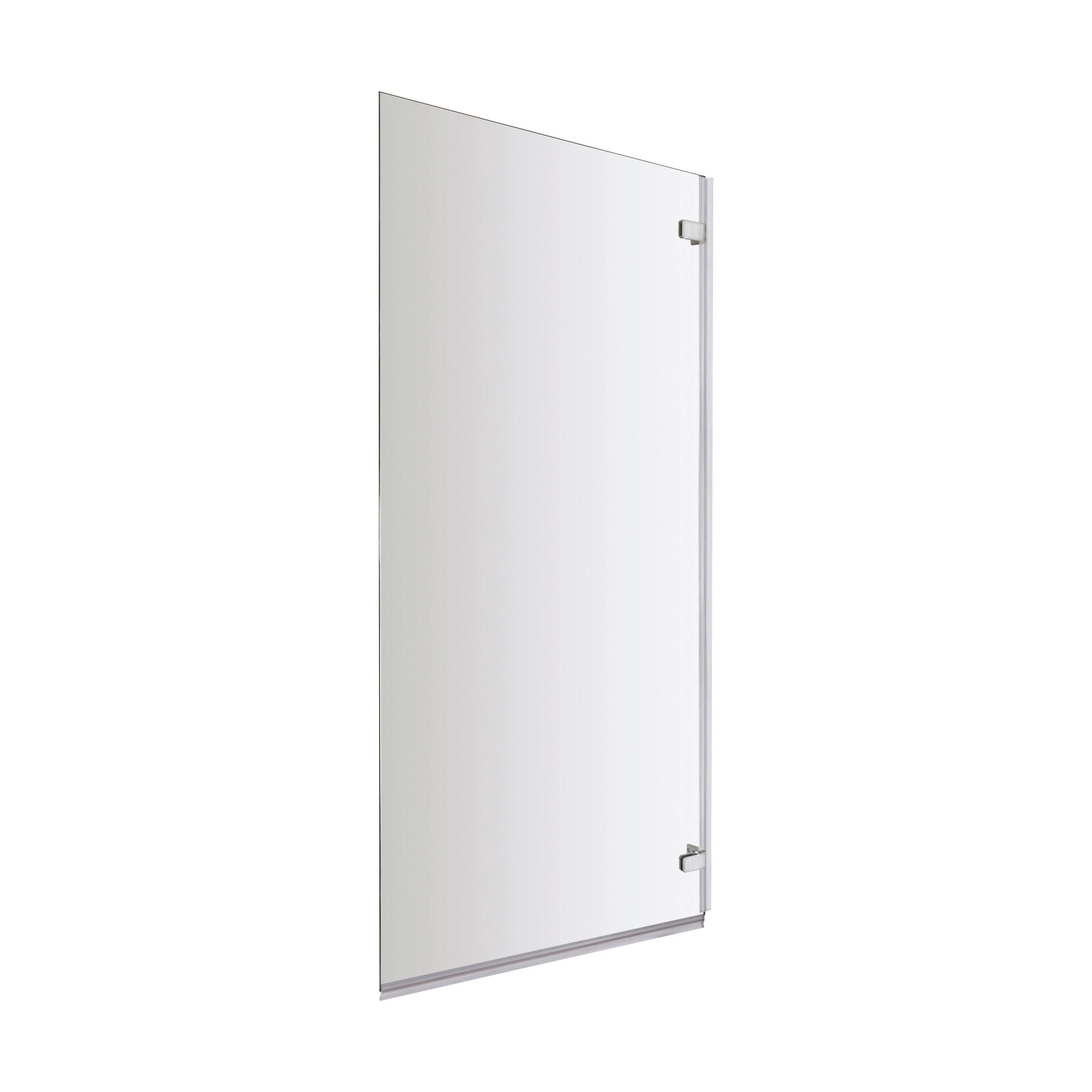 Chrome 5mm Toughened Safety Glass Hinged Shower Bath Screen - Image 4