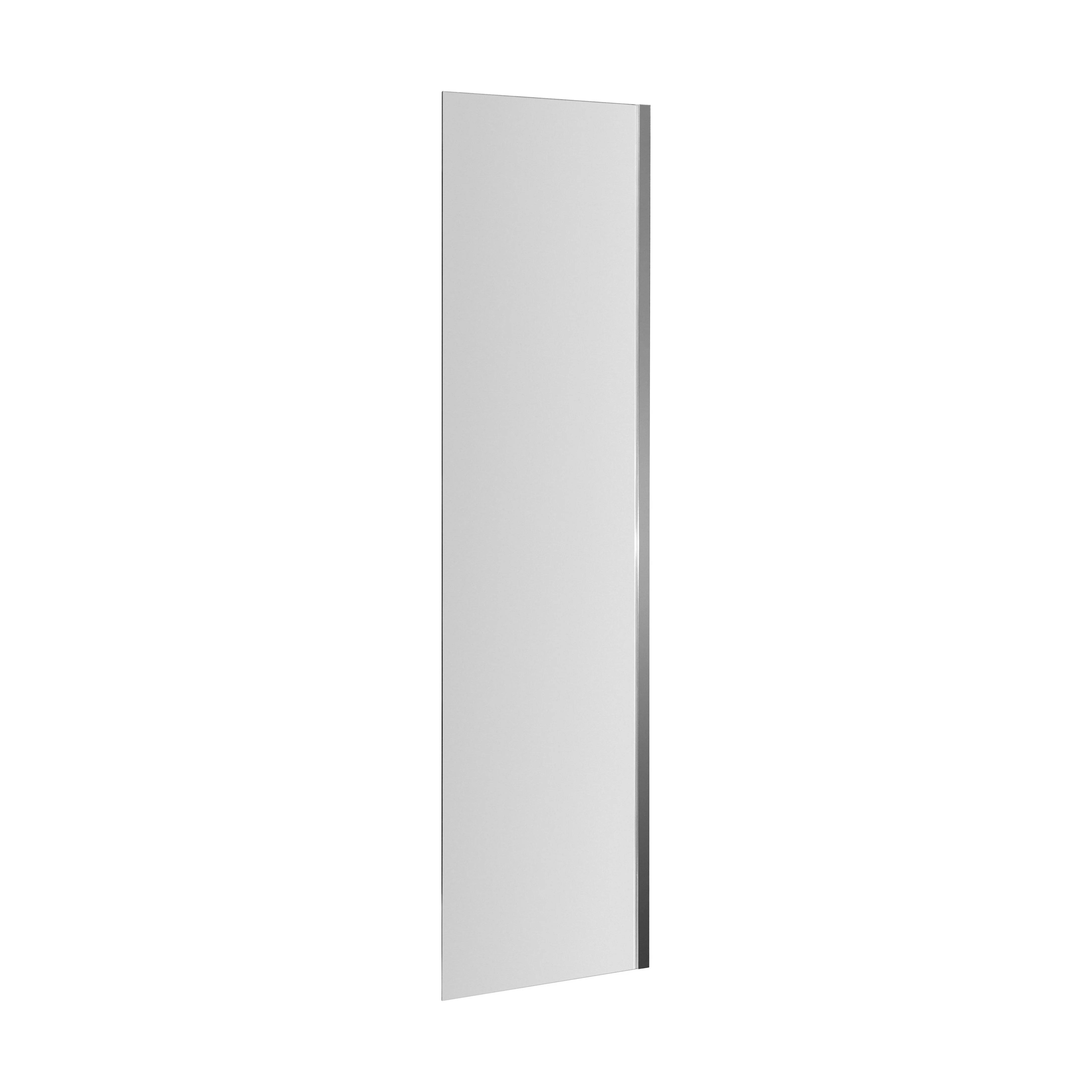 Balterley Modern Fixed 6mm Toughened Safety Glass Reversible Bath Screen, 350mm - Chrome