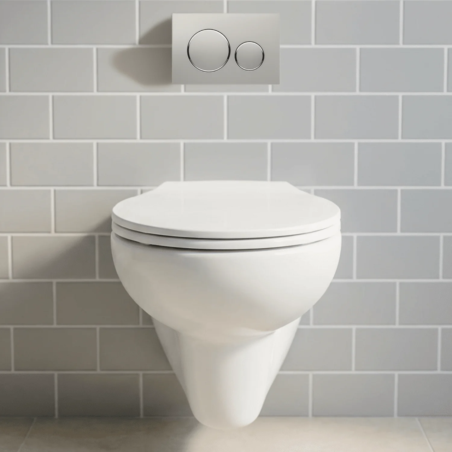 Balterley Adley Modern Bathroom Wall Hung Toilet Pan 390mm x 355mm - White