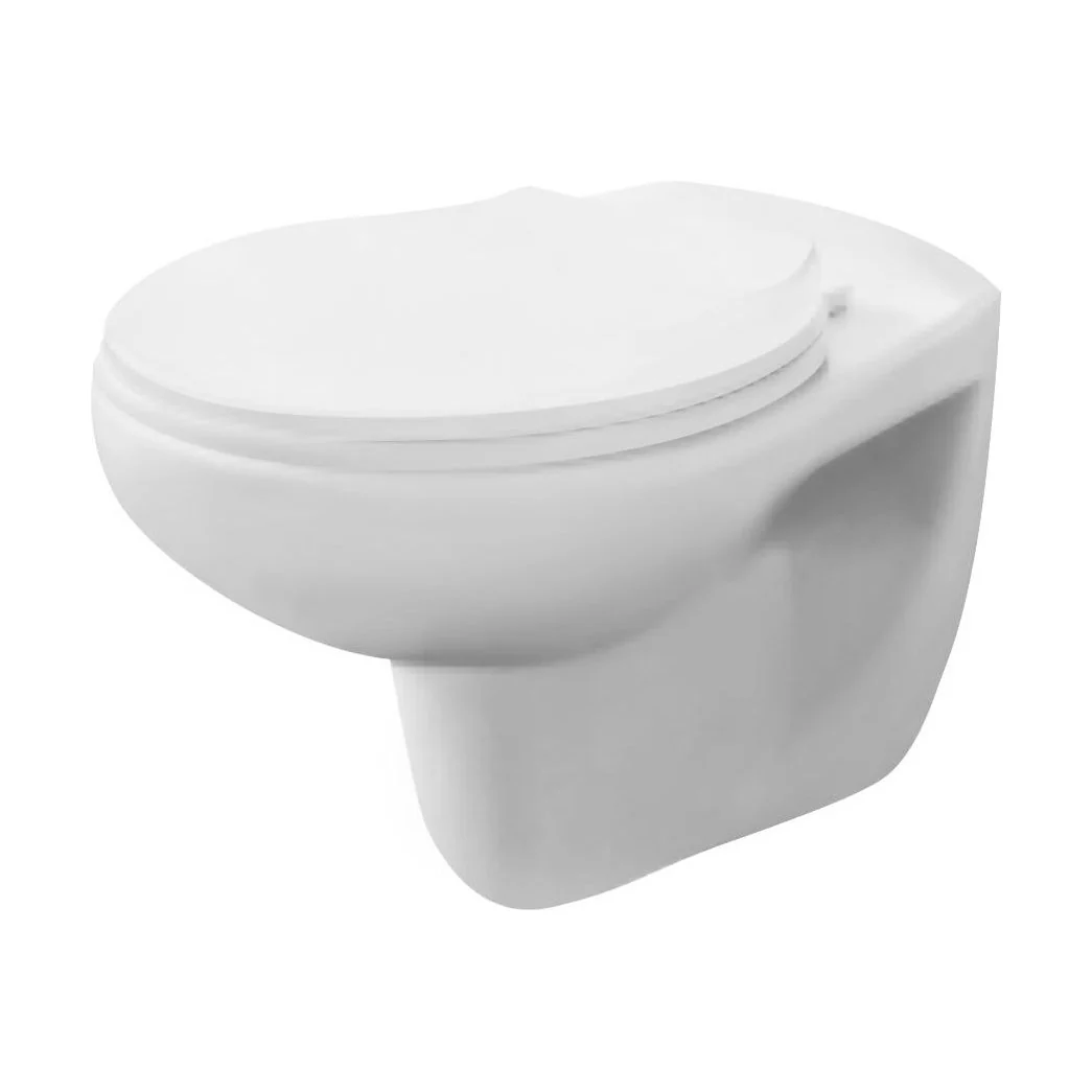Balterley Adley Modern Bathroom Wall Hung Toilet Pan 390mm x 355mm - White - Image 5