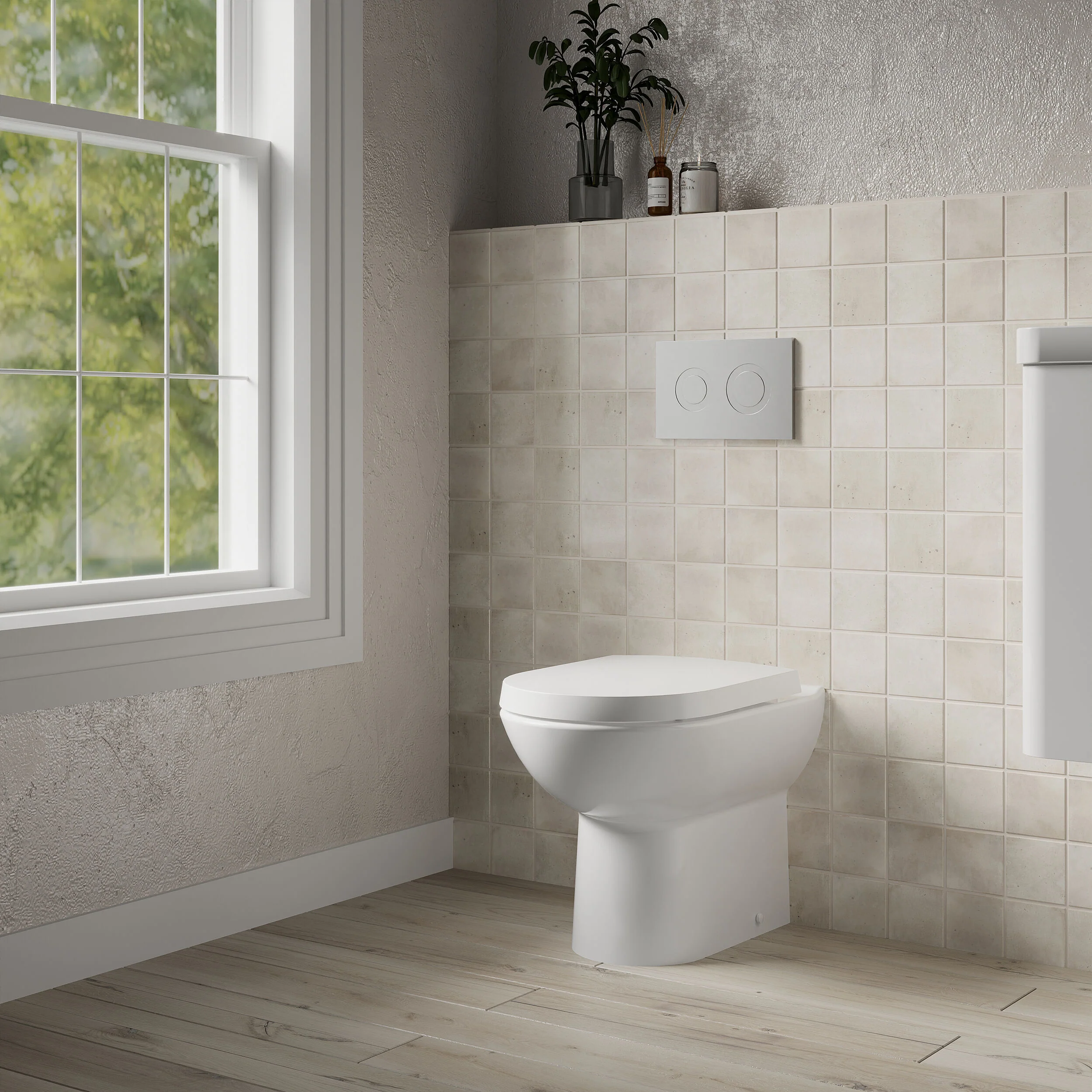 D-Shape Back To Wall Toilet Pan   - 400mm x 375mm x 535mm - Image 4