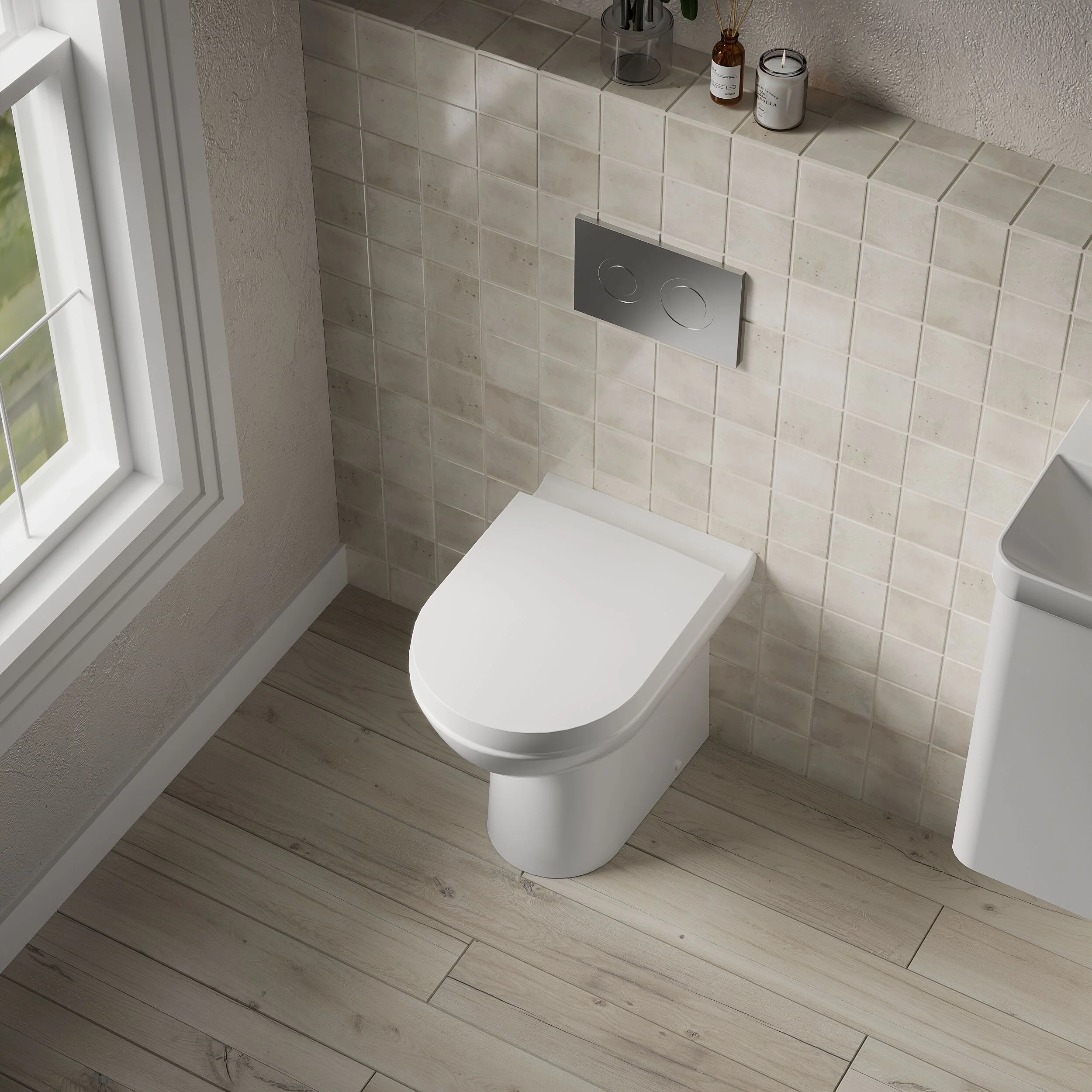 Comfort Height Back To Wall Toilet Pan  - 455 x 375 x 545mm - Image 3