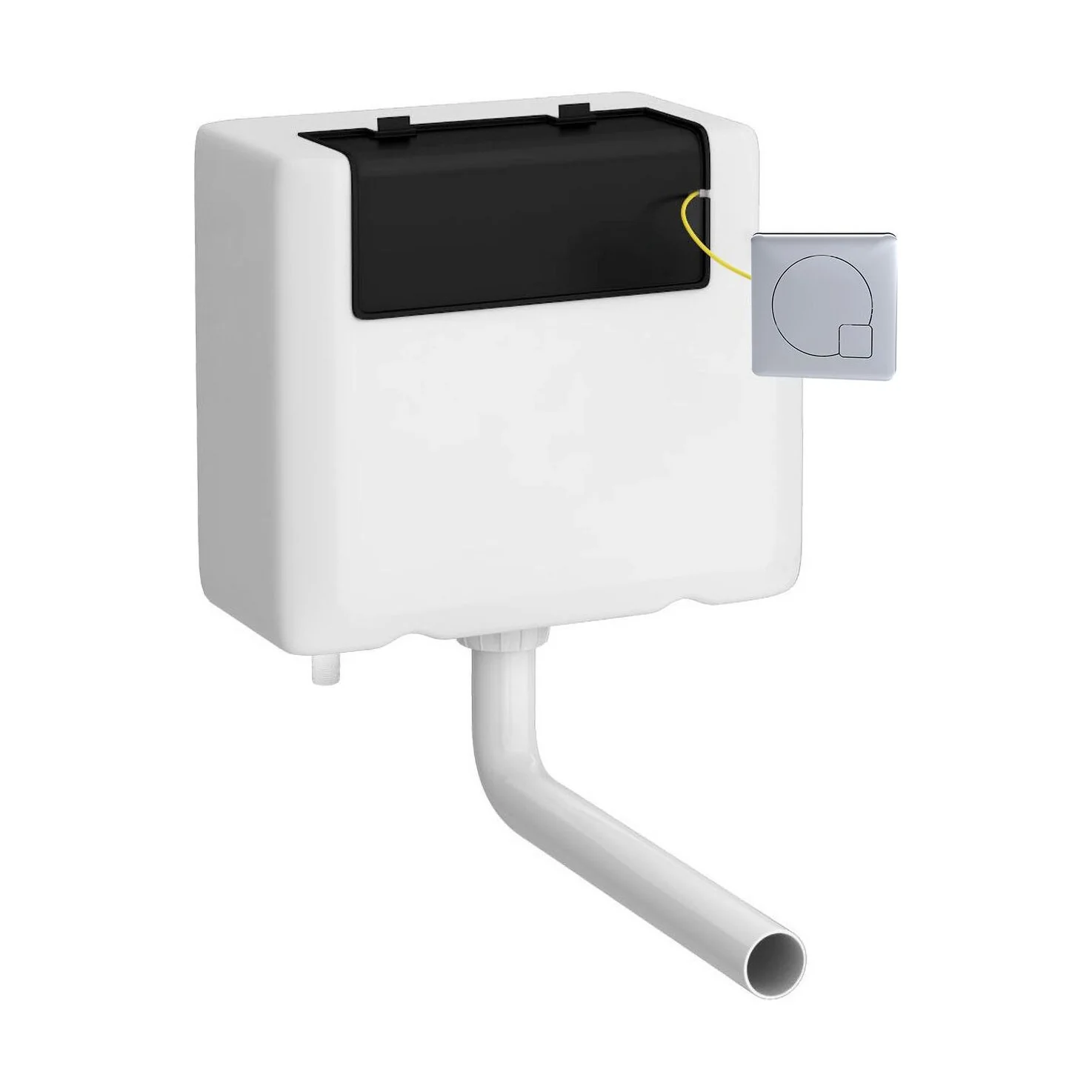 Balterley Universal Water Saving Dual Flush Bottom Inlet with Square Flush Plate - Chrome