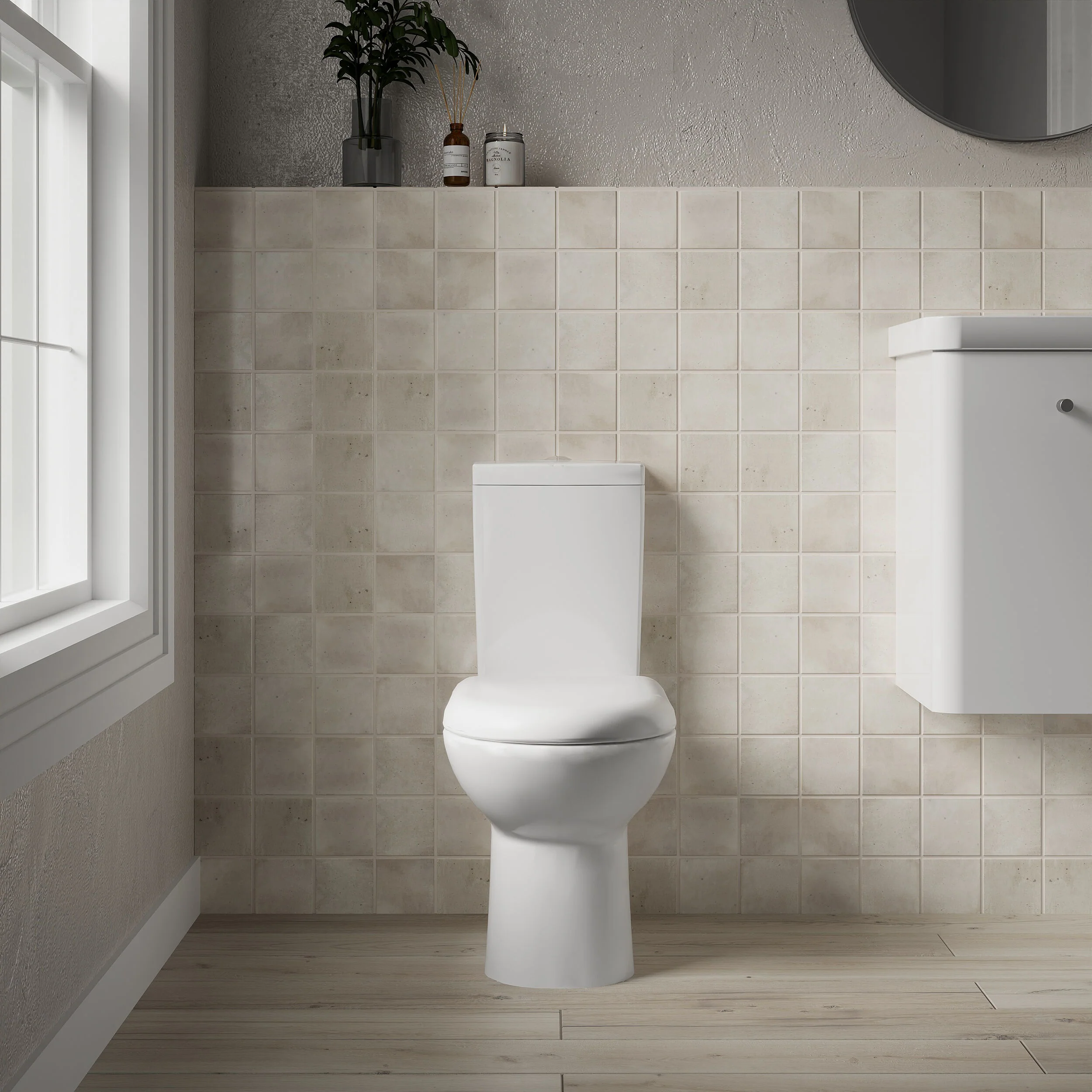 Modern Bathroom Design Toilet Pan with Cistern and Fittings , 745 x 360 x 620mm, White - Image 2