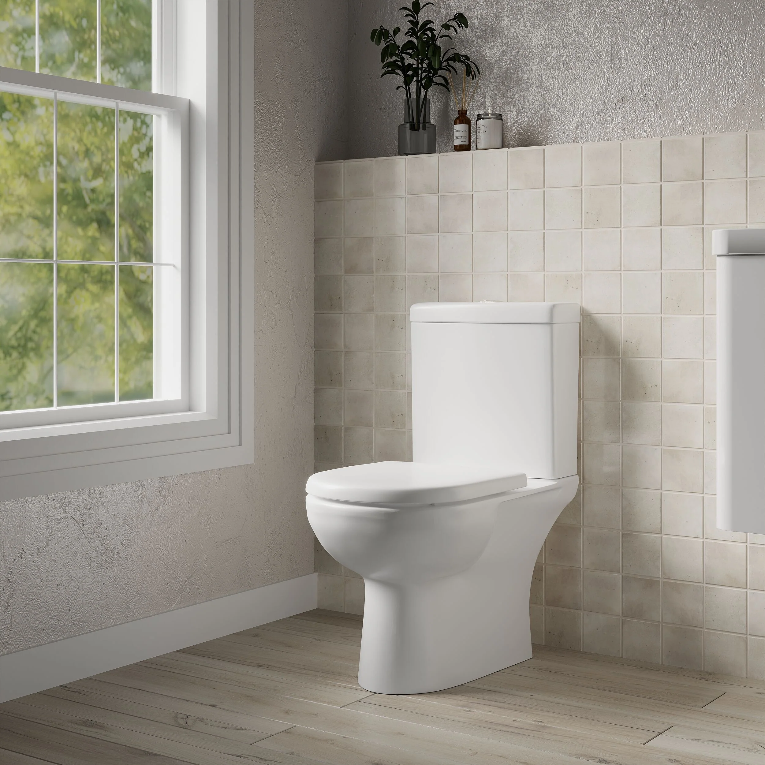 Close Coupled Toilet Pan & Cistern  - 825mm x 395mm x 670mm - Image 4
