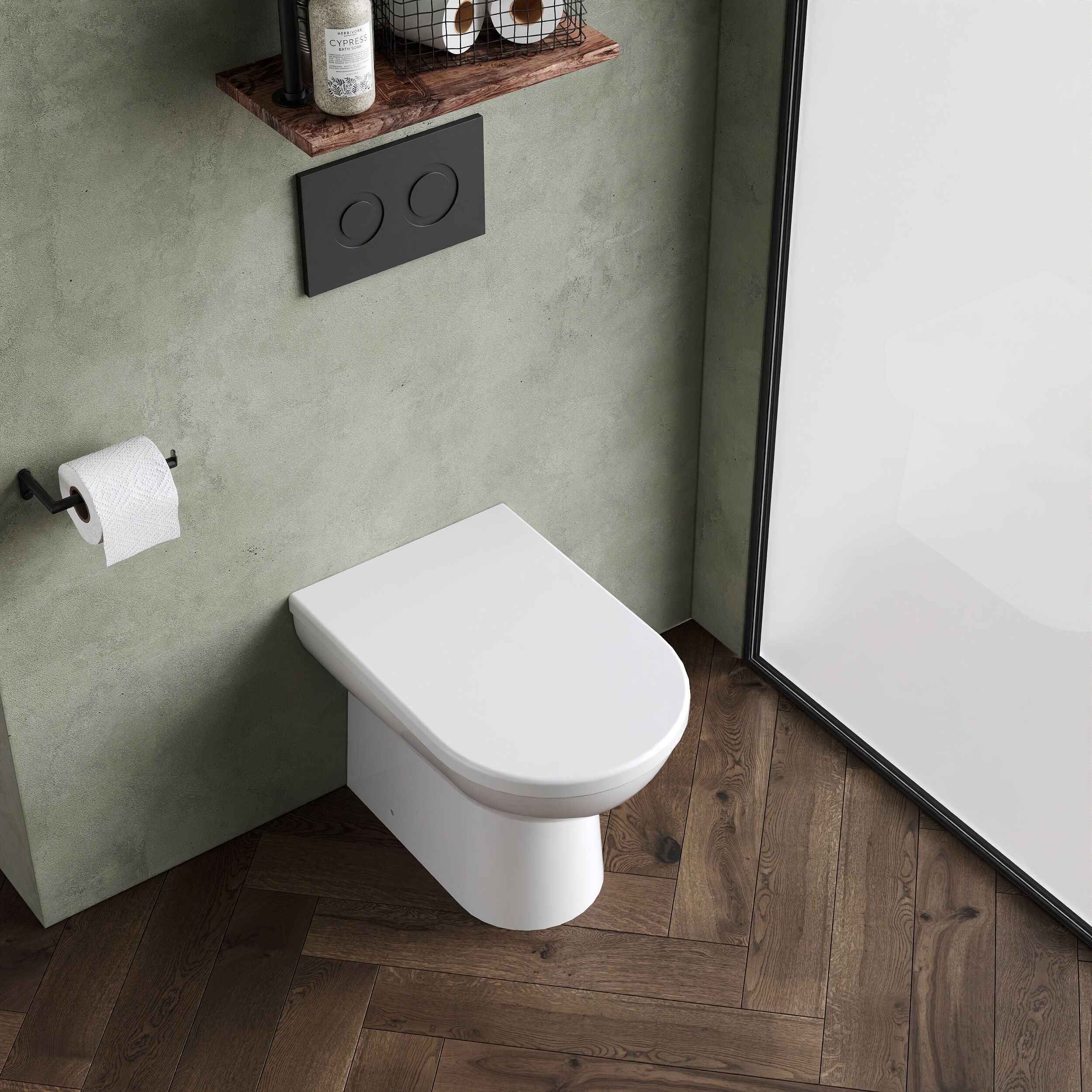 Round Back to Wall Toilet Pan   - 395mm x 360mm x 540mm - Image 3