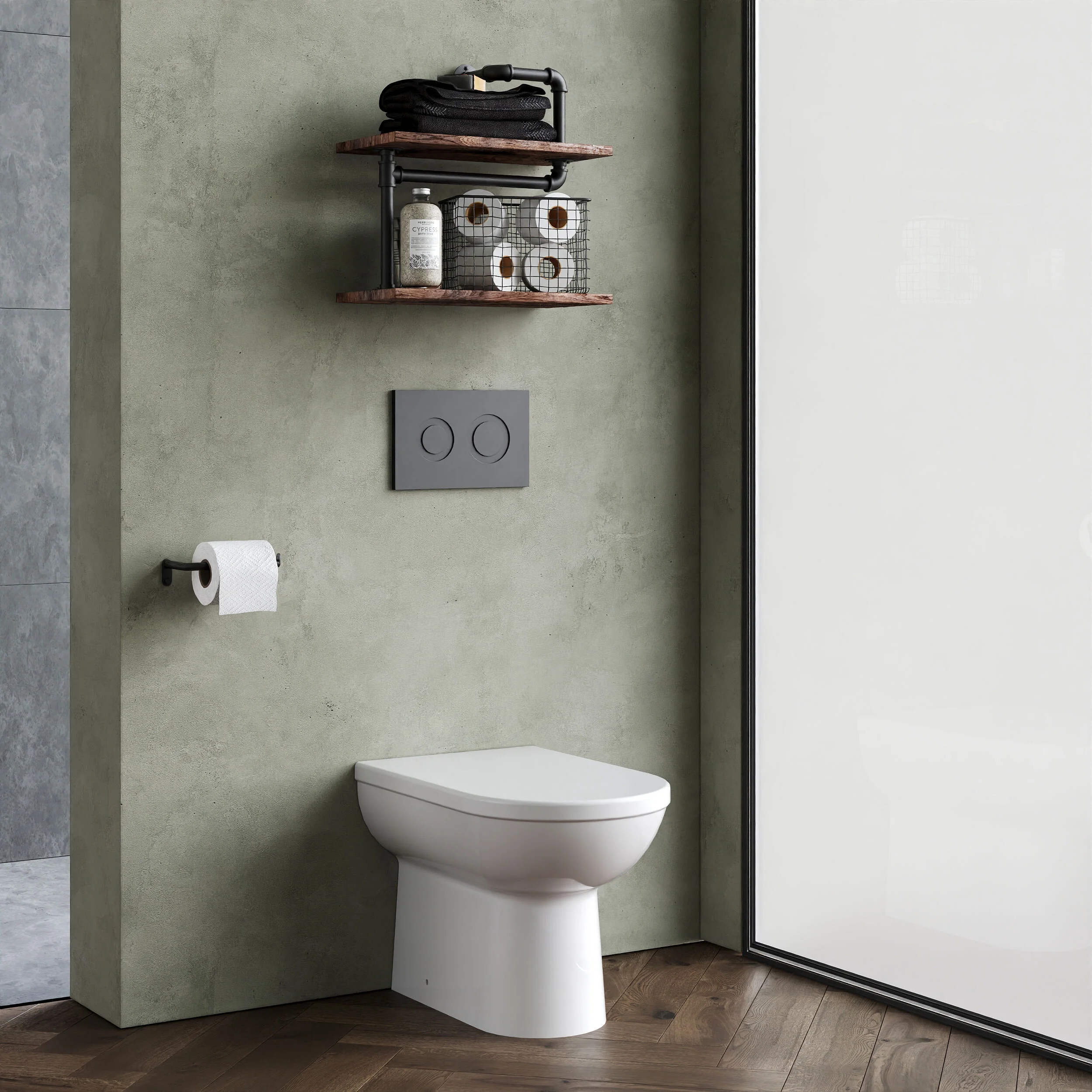 Round Back to Wall Toilet Pan   - 395mm x 360mm x 540mm - Image 4