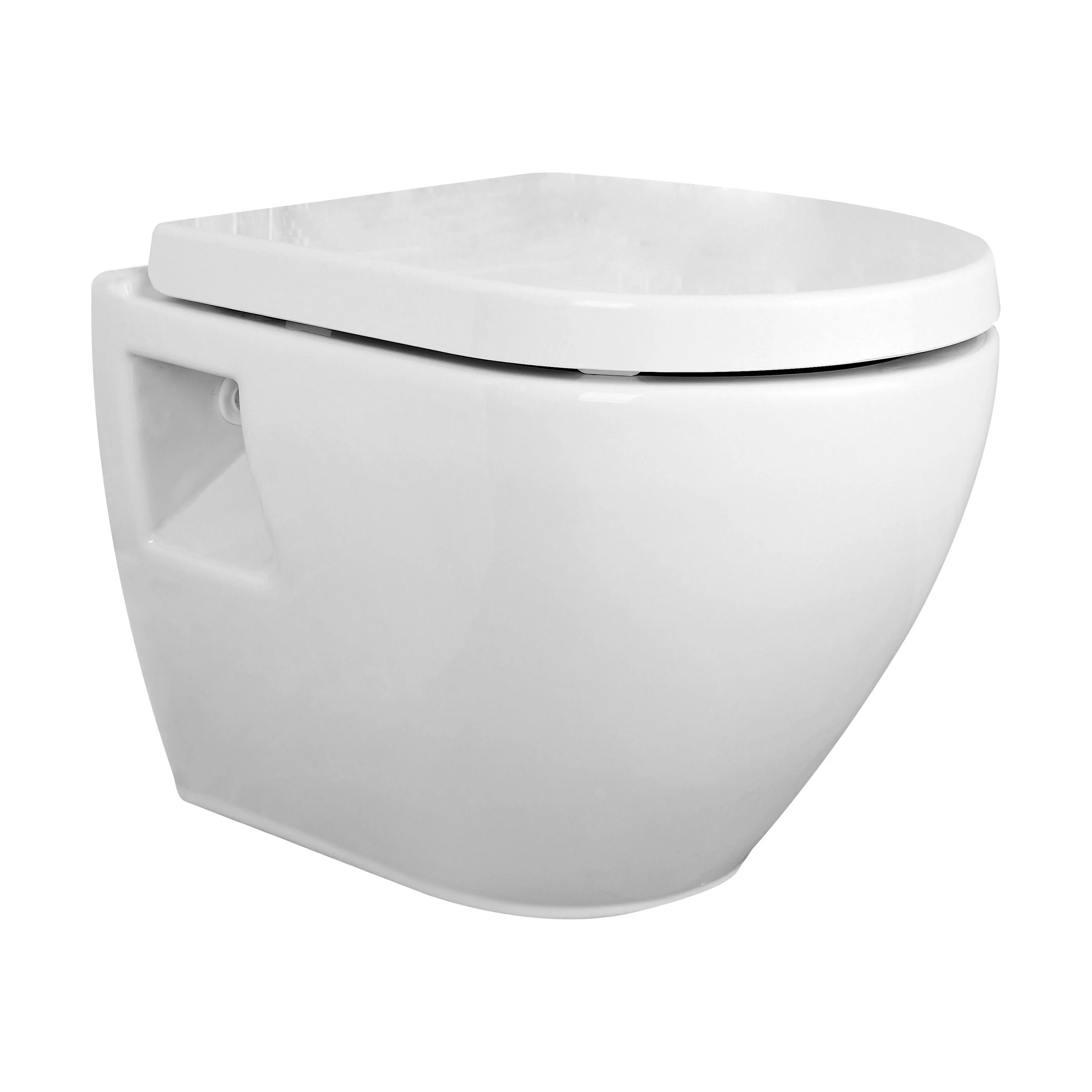 Balterley Contemporary Bathroom Round Toilet Pan, 350mm x 355mm - White