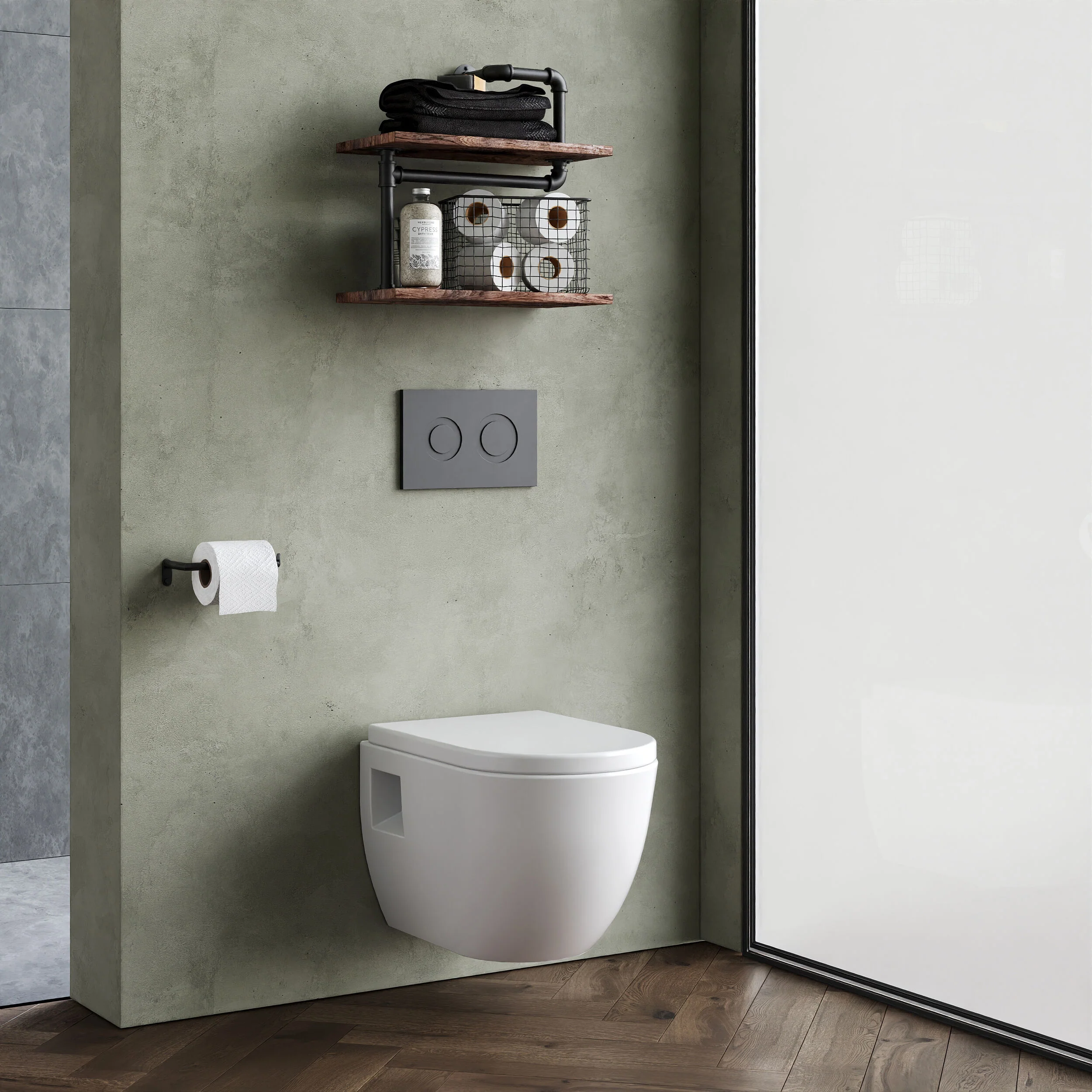 Balterley Contemporary Bathroom Round Toilet Pan, 350mm x 355mm - White - Image 4