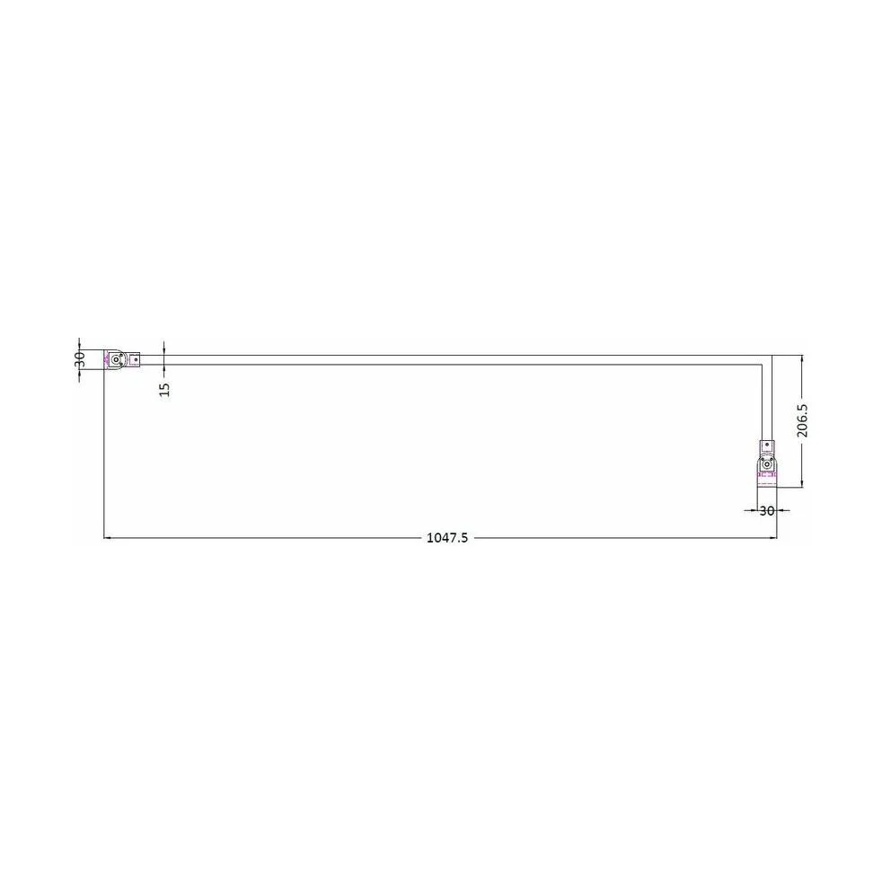 Balterley Wetroom Accessories Screen Support Arm - Chrome - Image 2