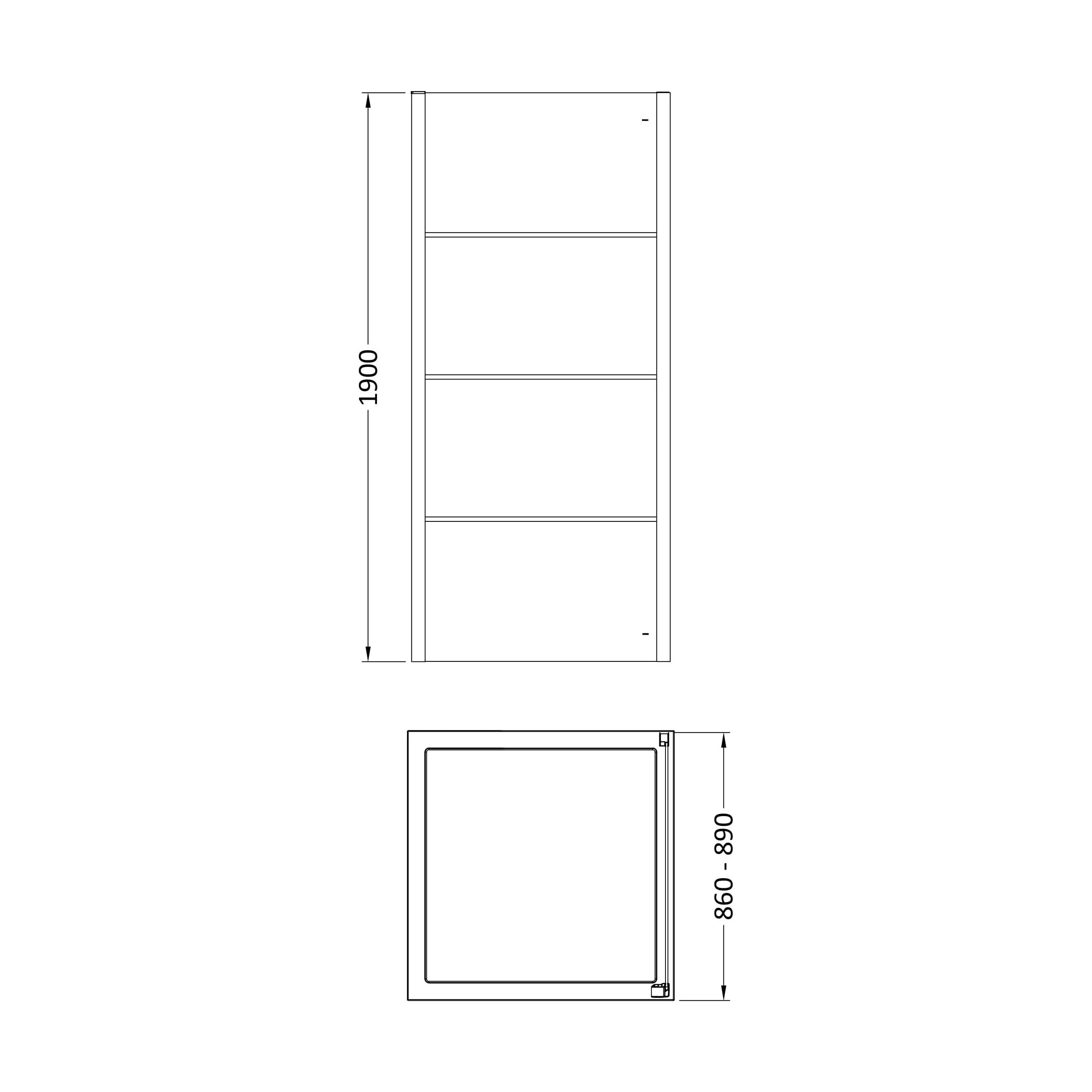 Kinver 8mm Toughened Safety Glass Shower Side Panel, Black - Image 4