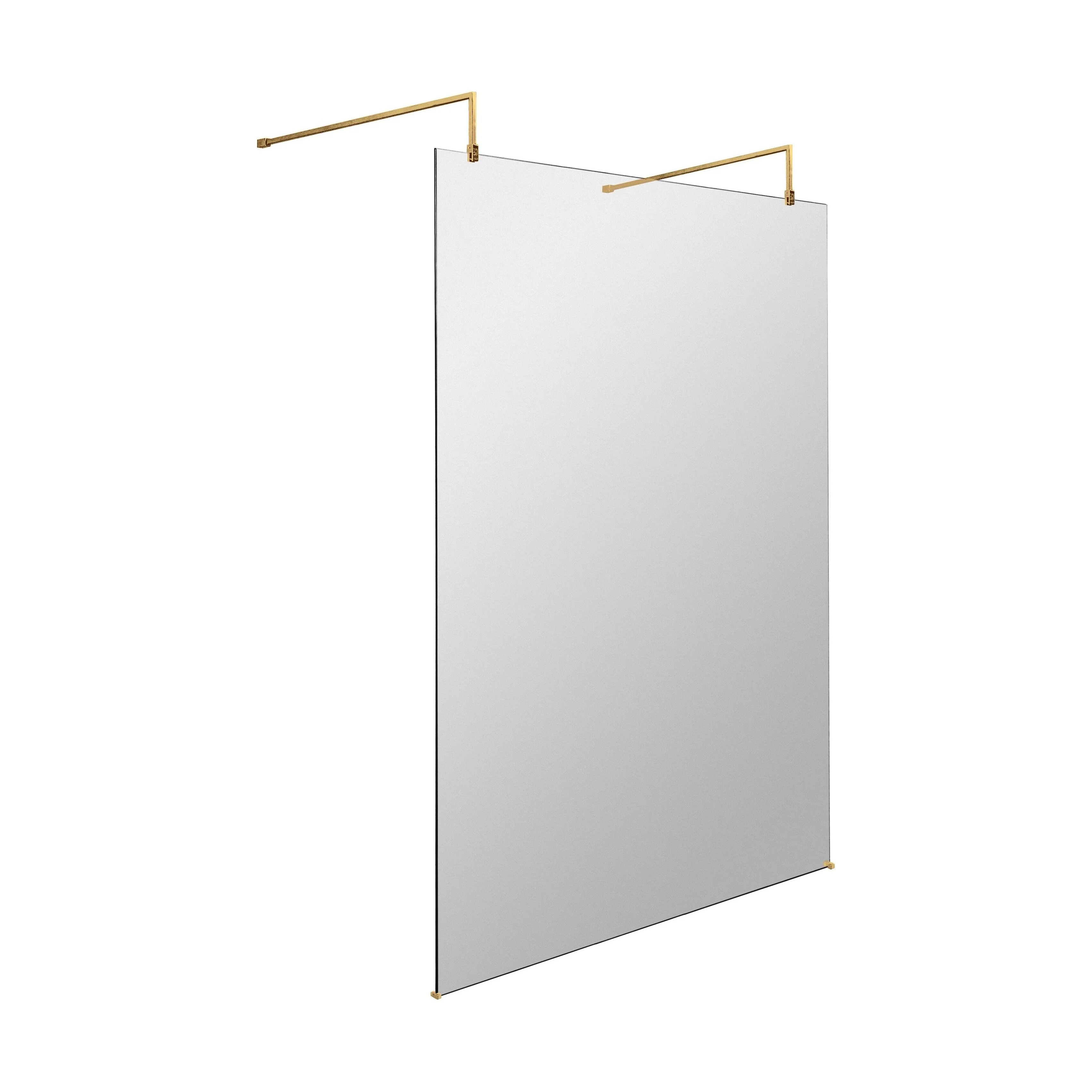Balterley Contemporary Bathroom 8mm Glass Wetroom Screen with Arms & Feet, Chrome Finish, 1950 x 698 x 14mm - Image 10