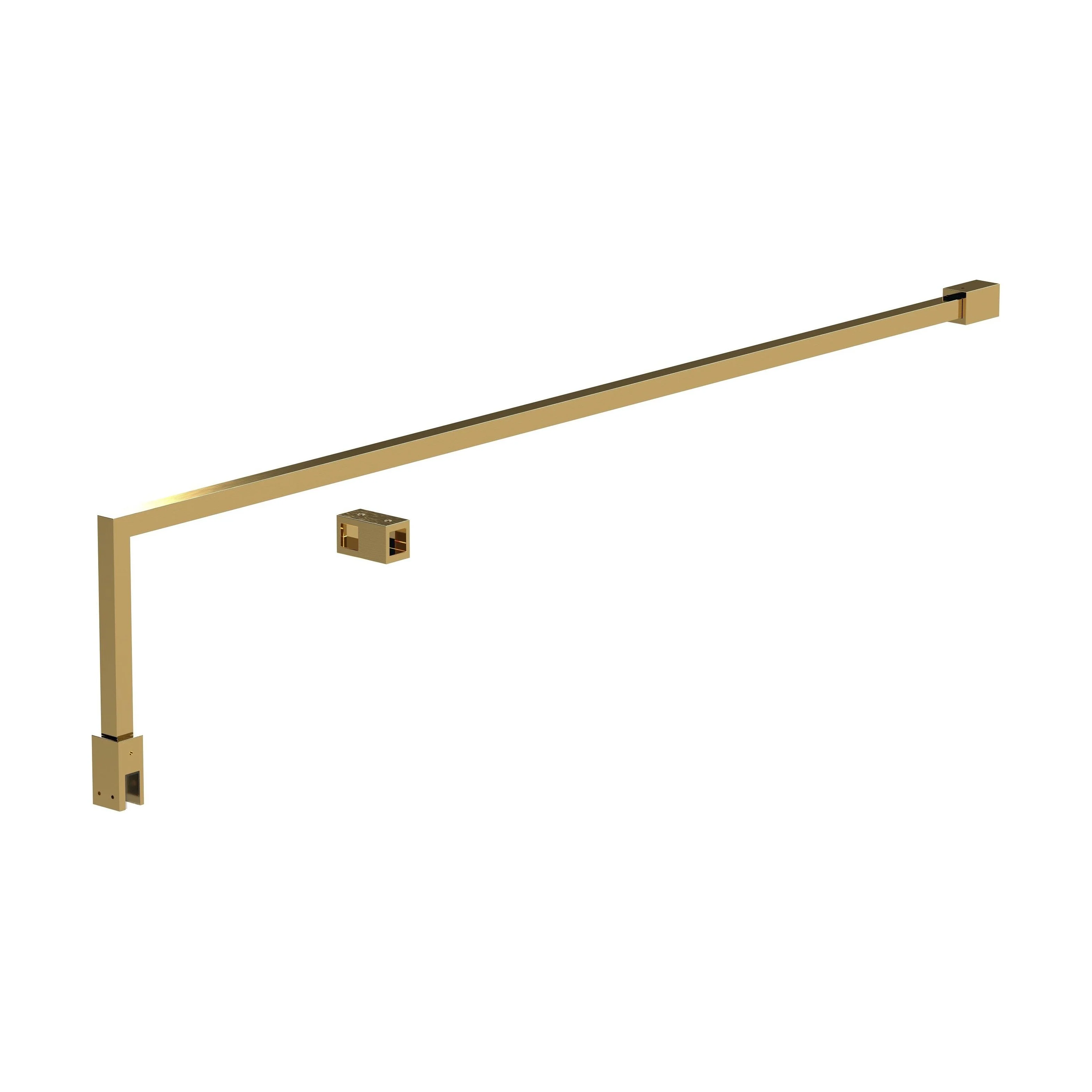 Balterley Wetroom Accessories Screen Support Bar Kit - Brushed Brass