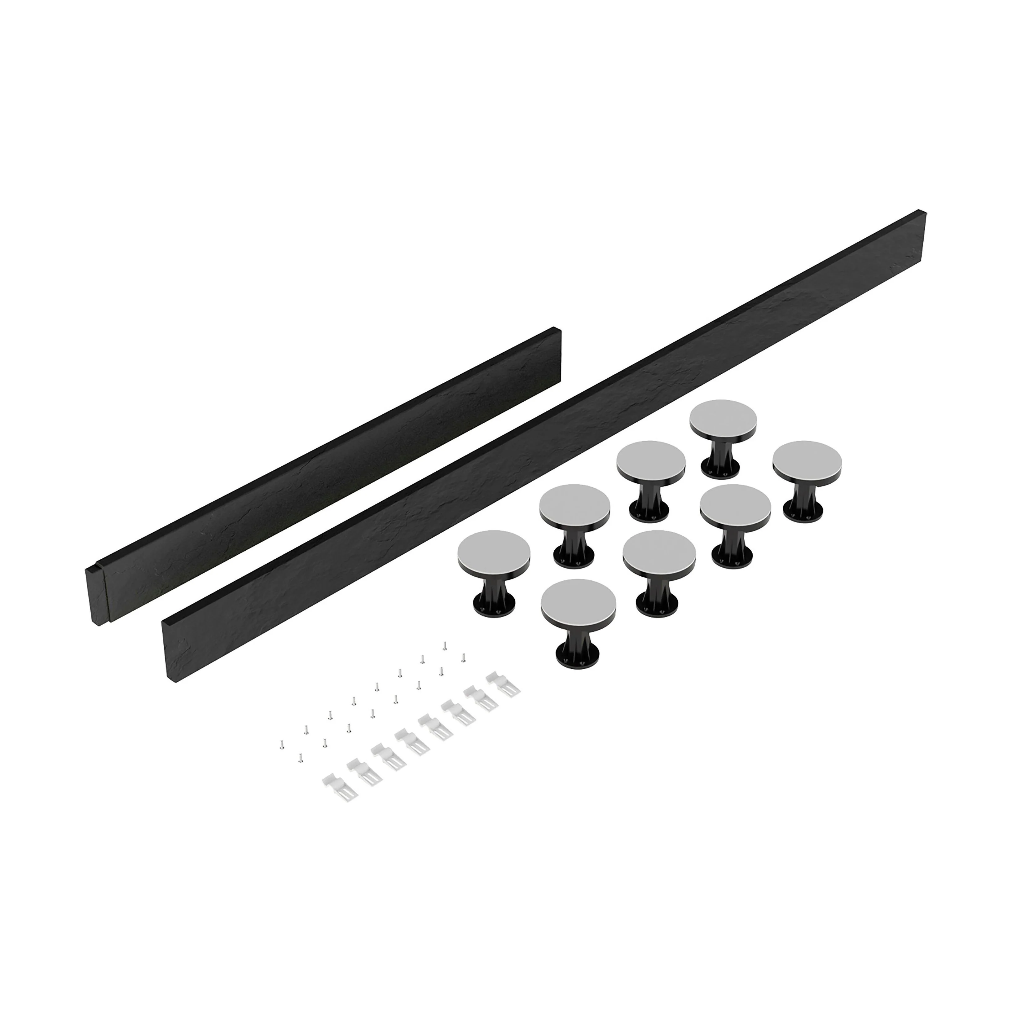 Shower Tray Leg Set - Slate Grey - For 1100mm-1200mm Rectangular Resin Trays